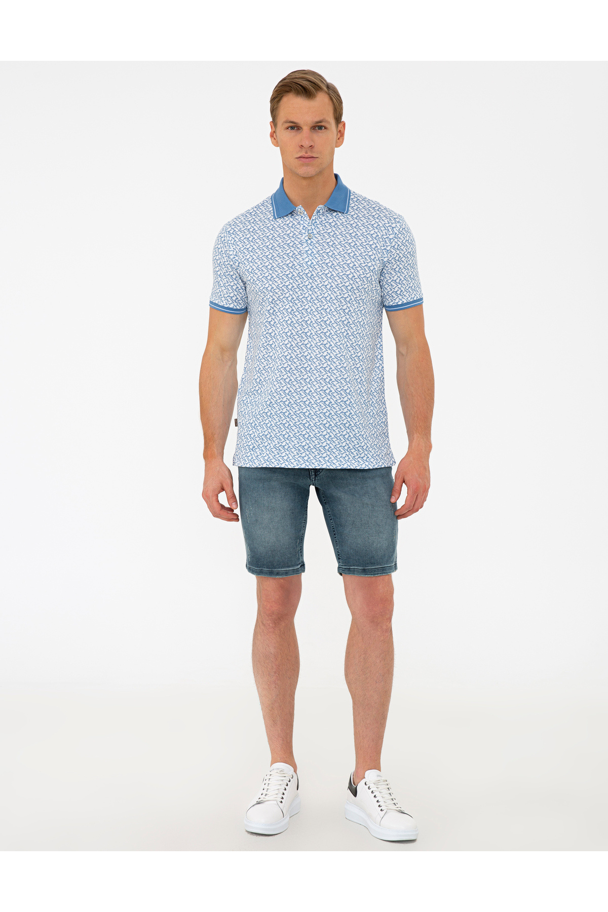 تیشرت یقه پلو مردانه طرح دار آستین کوتاه | پیر کاردین Pierre Cardin G021SZ011.000.1201045 - تصویر 4