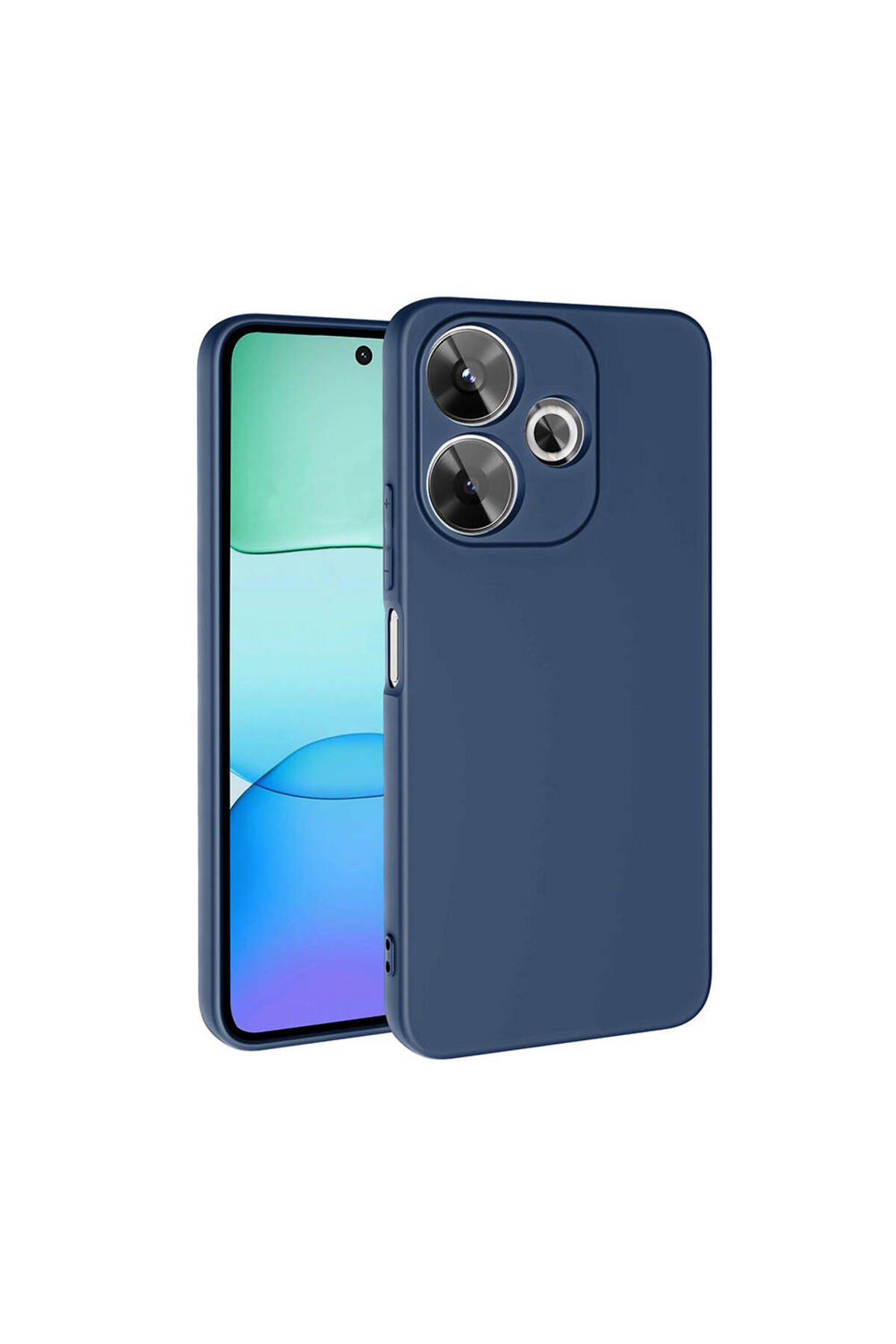 cepmoda Xiaomi REDMİ 13 (4G) - Uyumlu Telefon Kılıfı - Lansman, iÇi Süet/Kadife, Soft - LACİVERT