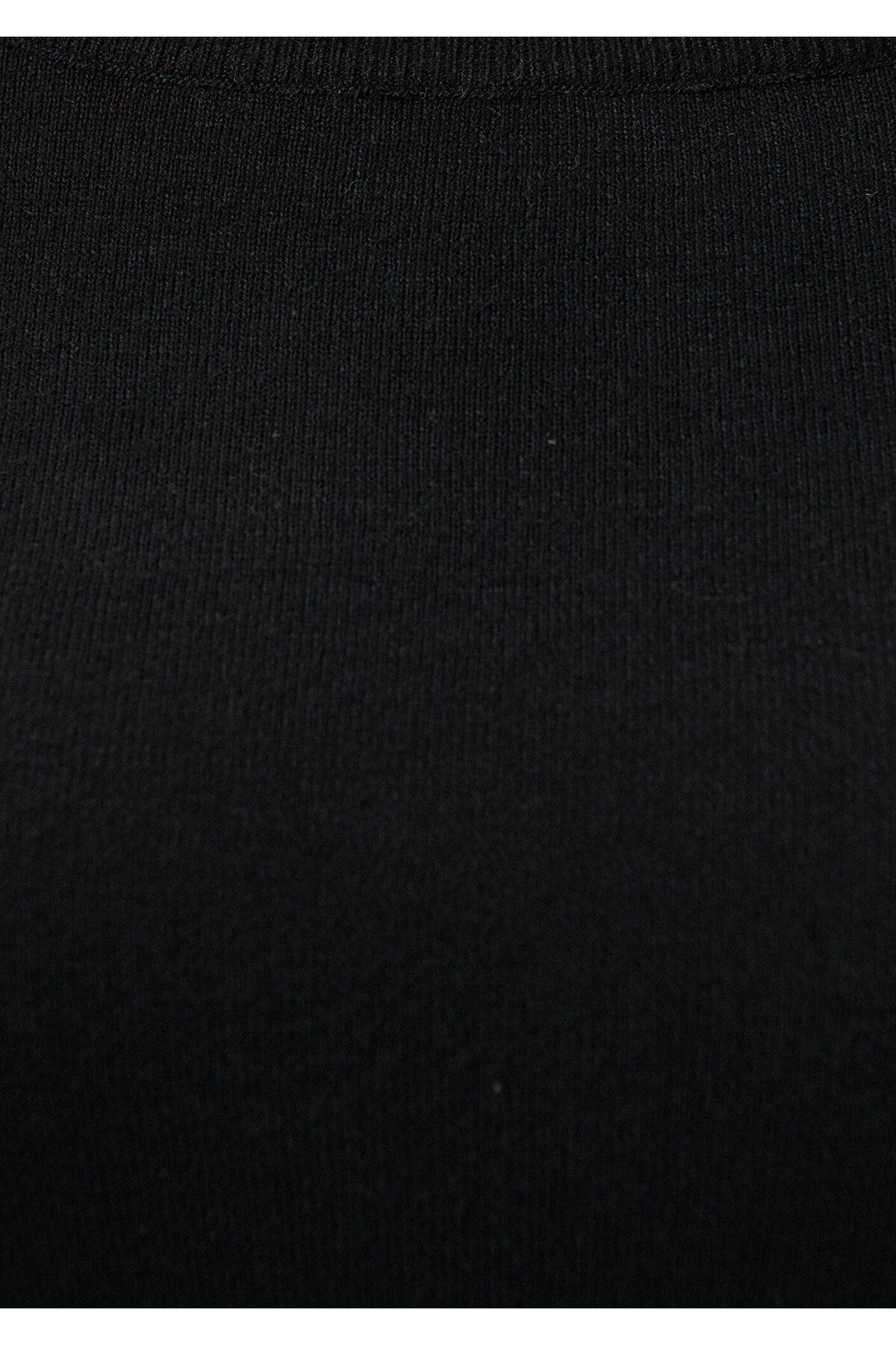Mavi-Knoflík Detailní Černý svetr Slim Fit / Těsný střih 171365-900 7