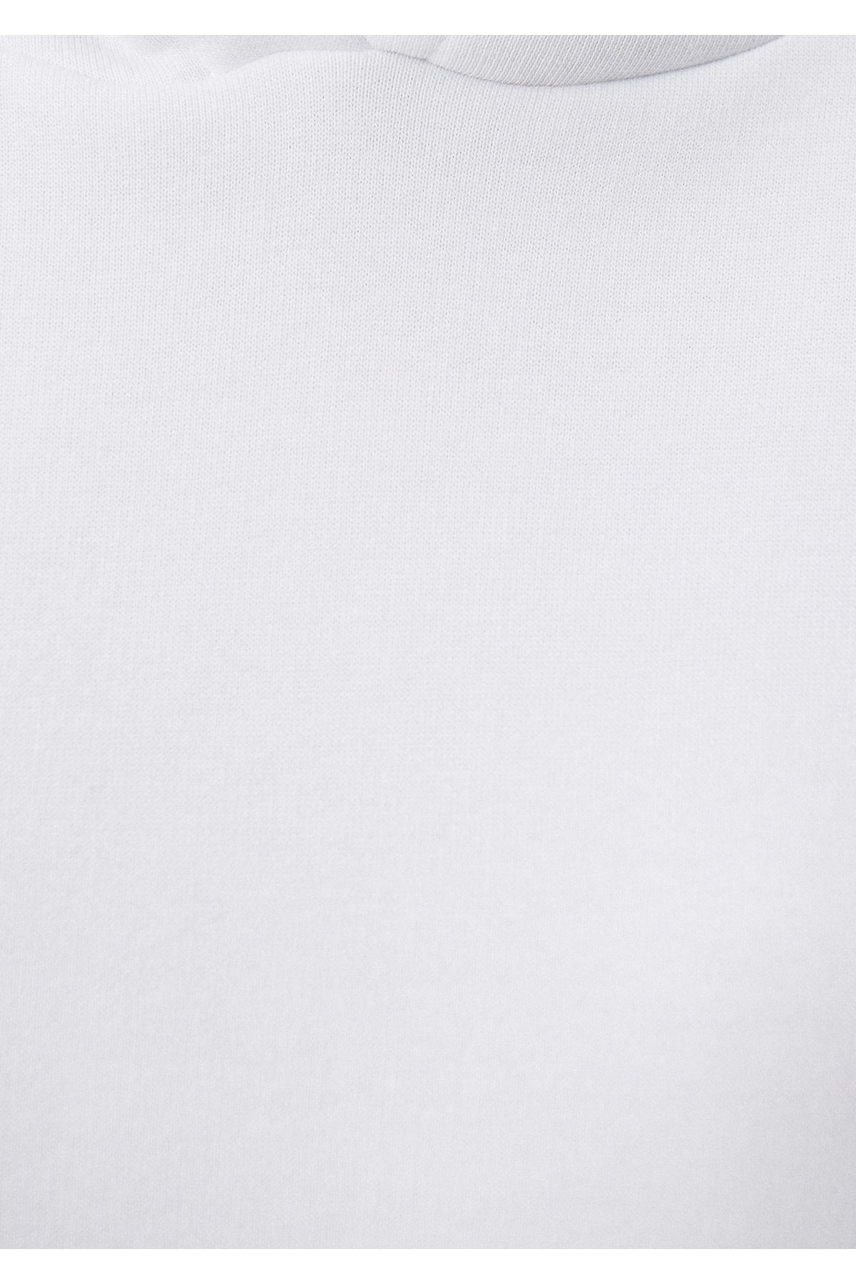 Mavi-Hooded White Basic Sweatshirt 167299-70000 5