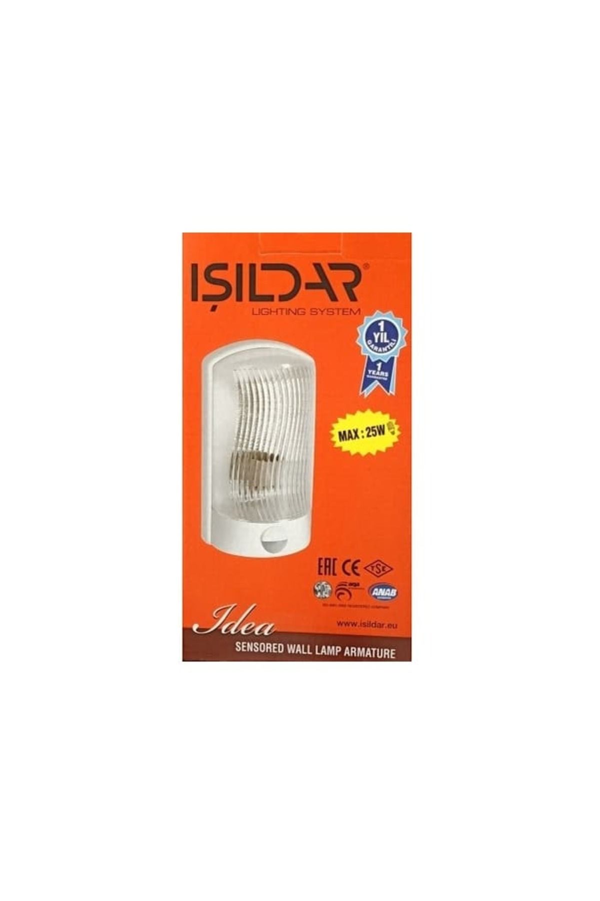 Işıldar-Sensörlü Duvar Aplik Beyaz Gövde Idea 3