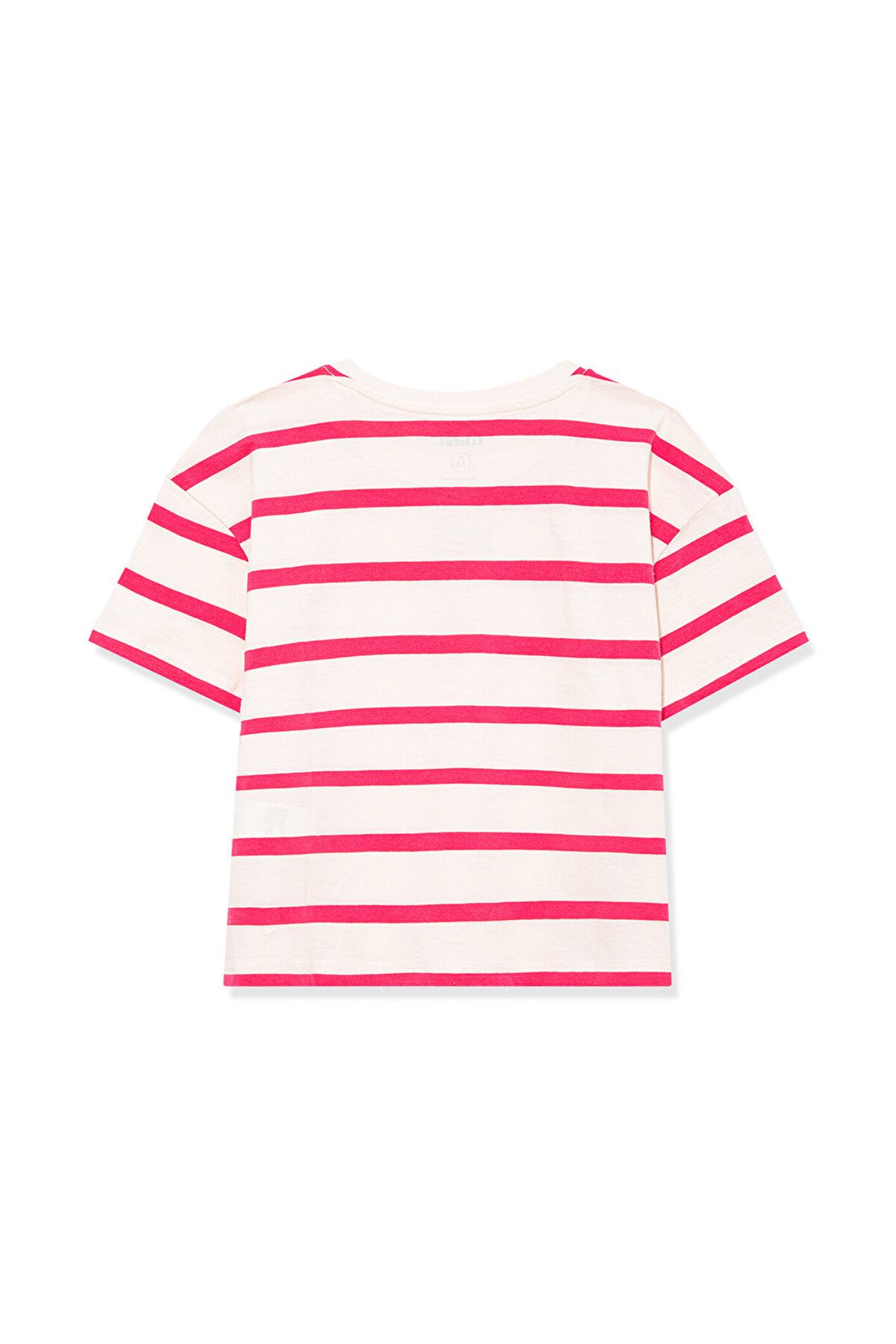 Mavi-Pink Striped Logo Printed Crop T-Shirt - Short Cut7610182-71111 3