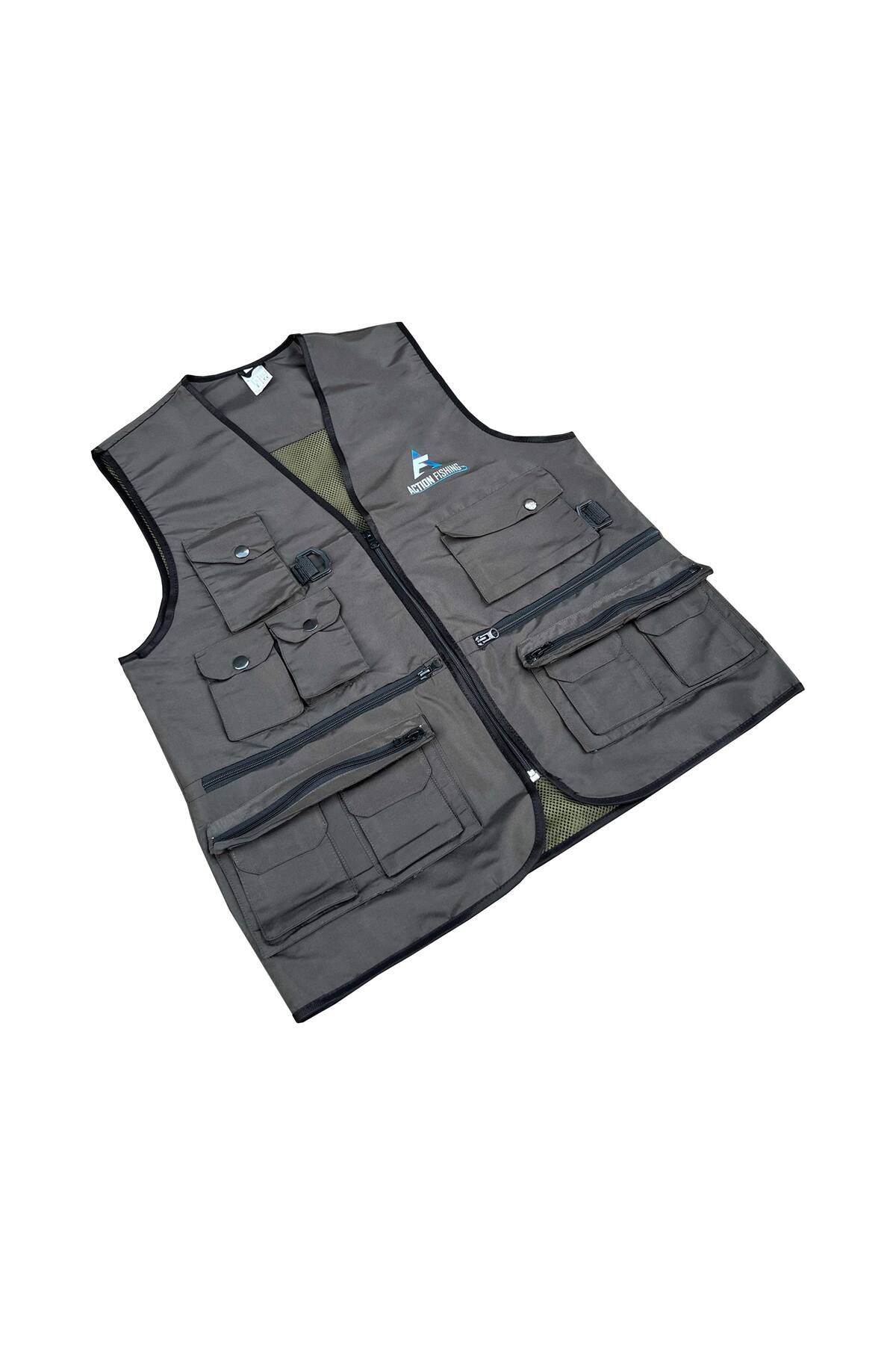 SAVEX-Khaki Tactical Hunter Vest - Multi Pocket Action 8