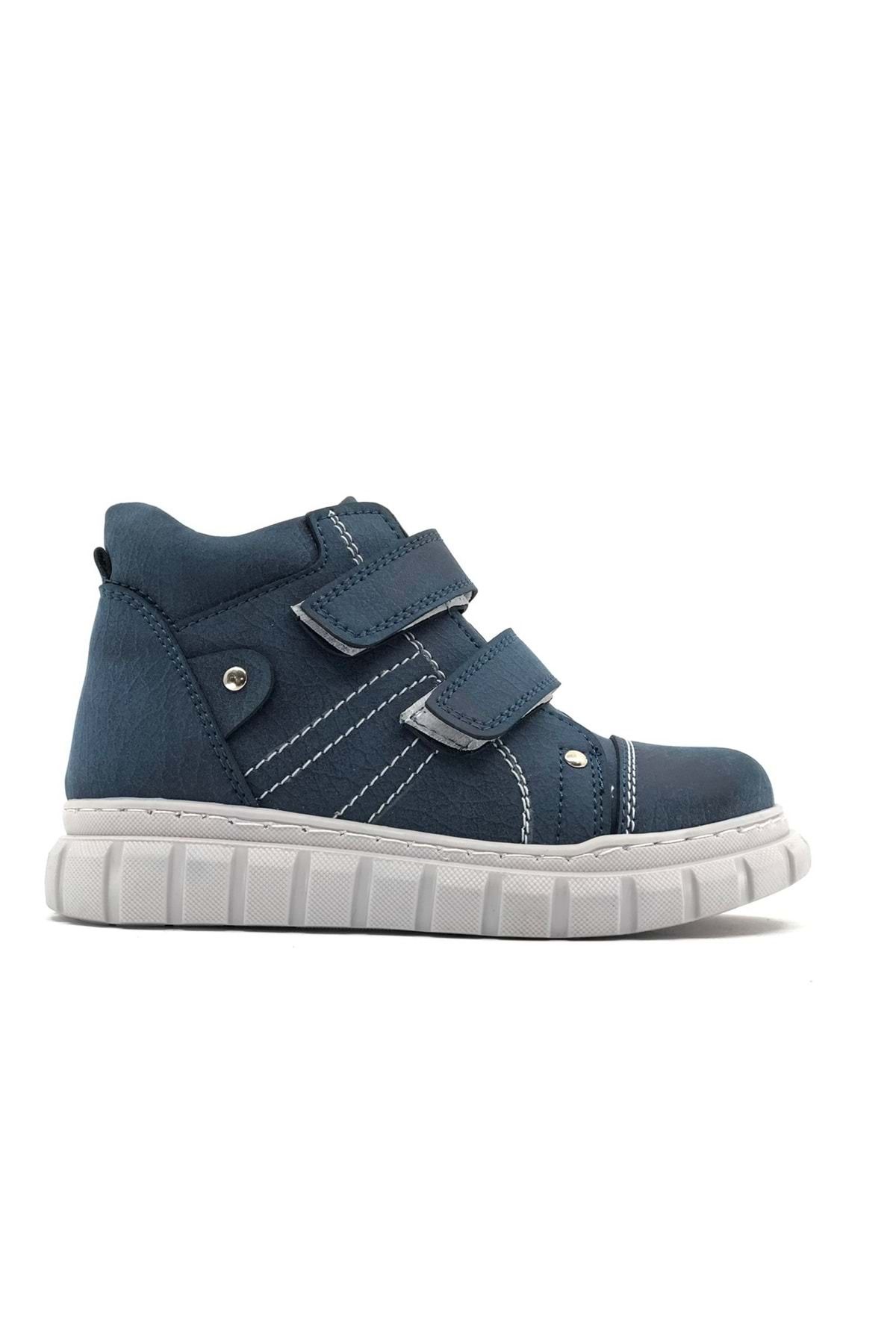 Kids Club Shoes Aydındaş Çift Cırtlı Erkek Çocuk Bot Lacivert