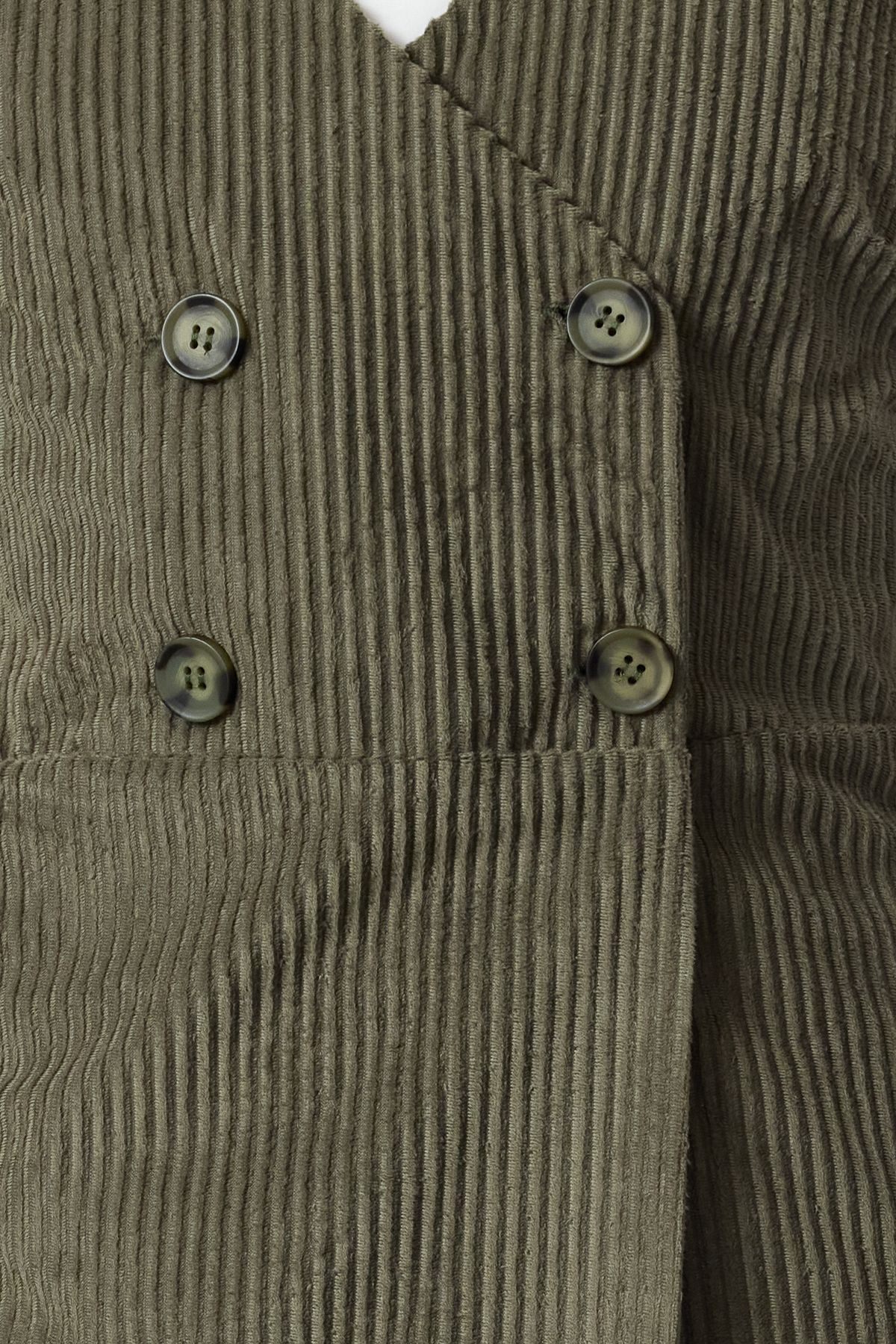 Trendyol Collection-Khaki pántos Gilet bársony mini szőtt ruha TWOAW25EL00374 3
