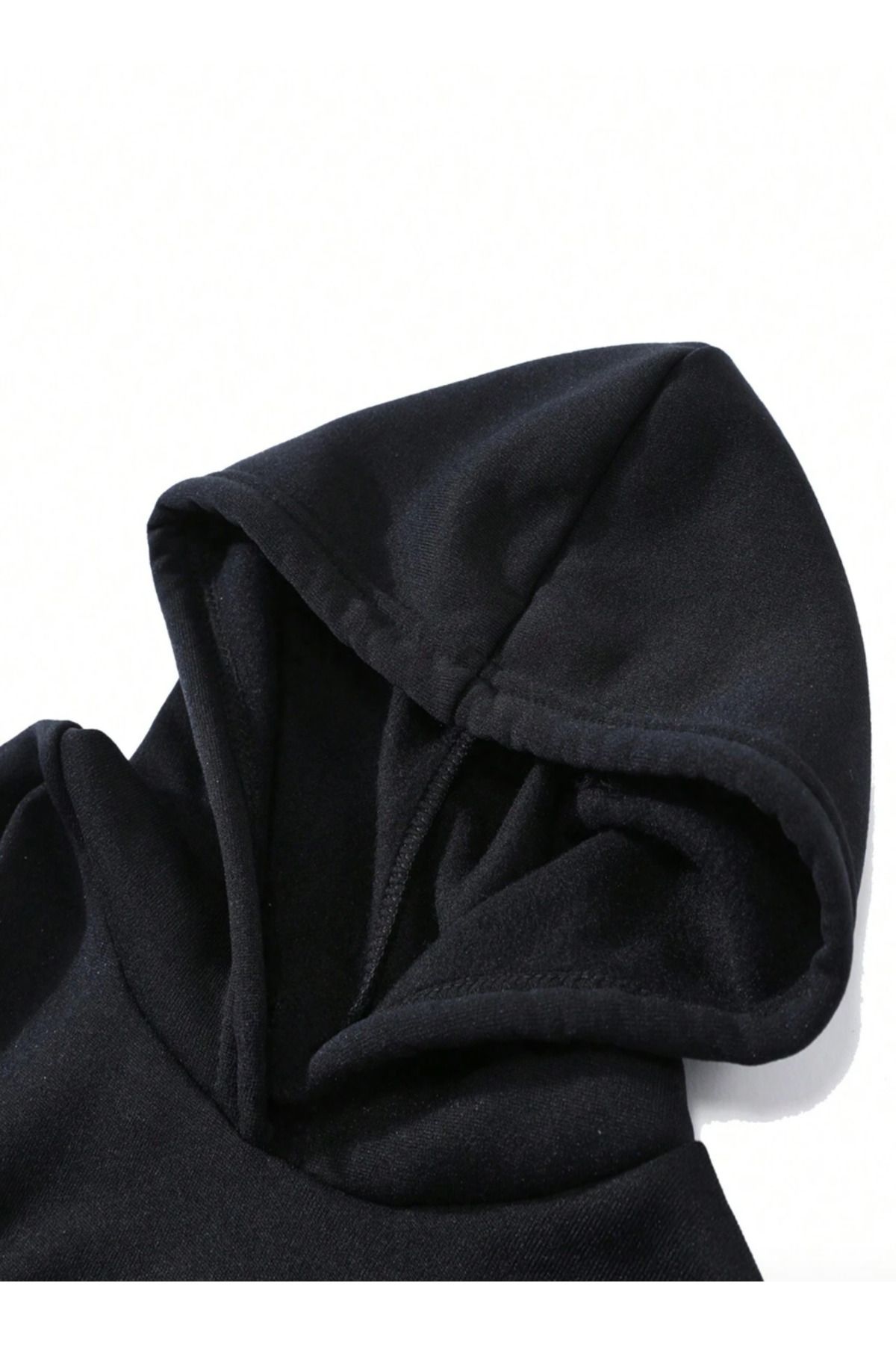 Stadium-Kanye West Donda Printed Black Oversize Hooded Hoodie - Kangaroo Pocket 4