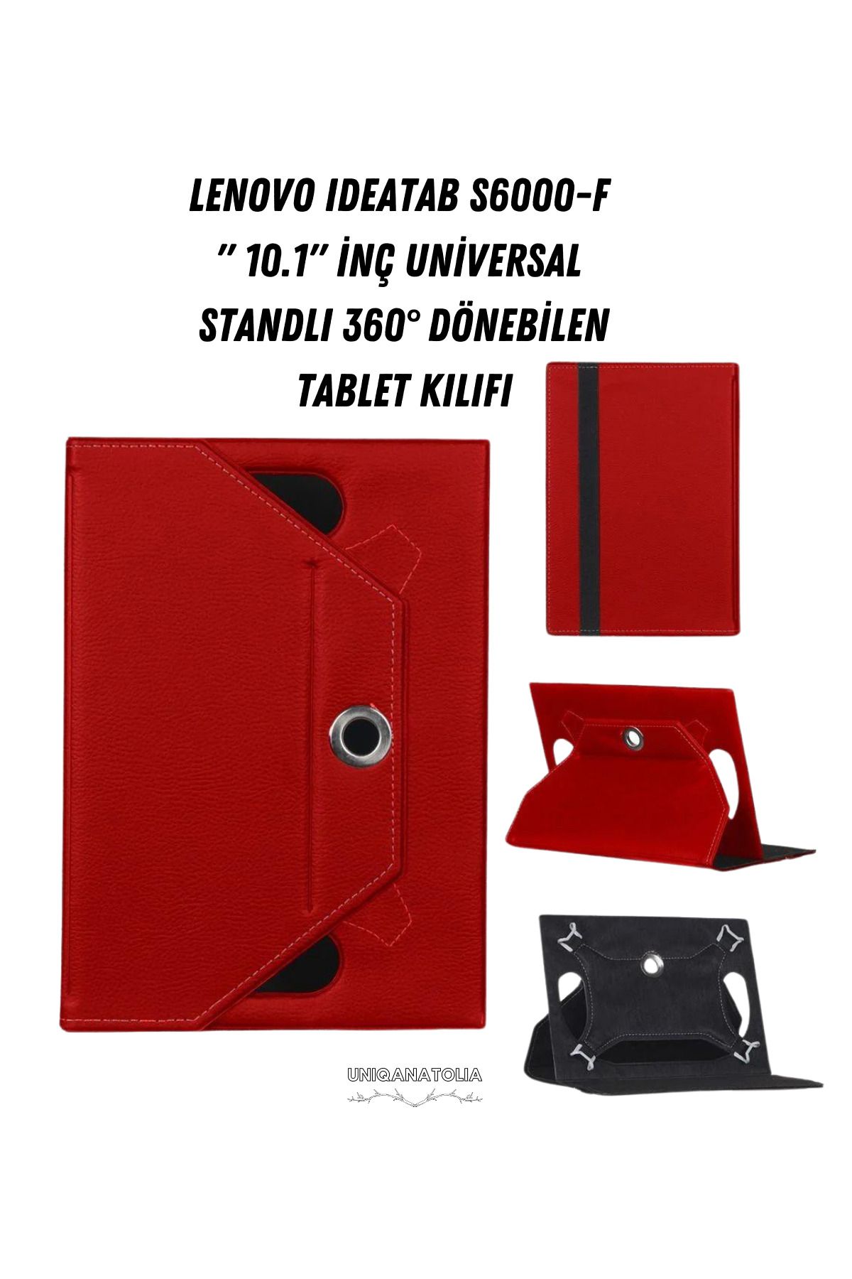 UniqAnatolia-Lenovo Ideatab S6000-F 10.1" Universal Stand 360 °   Rotatable Tablet Case 1