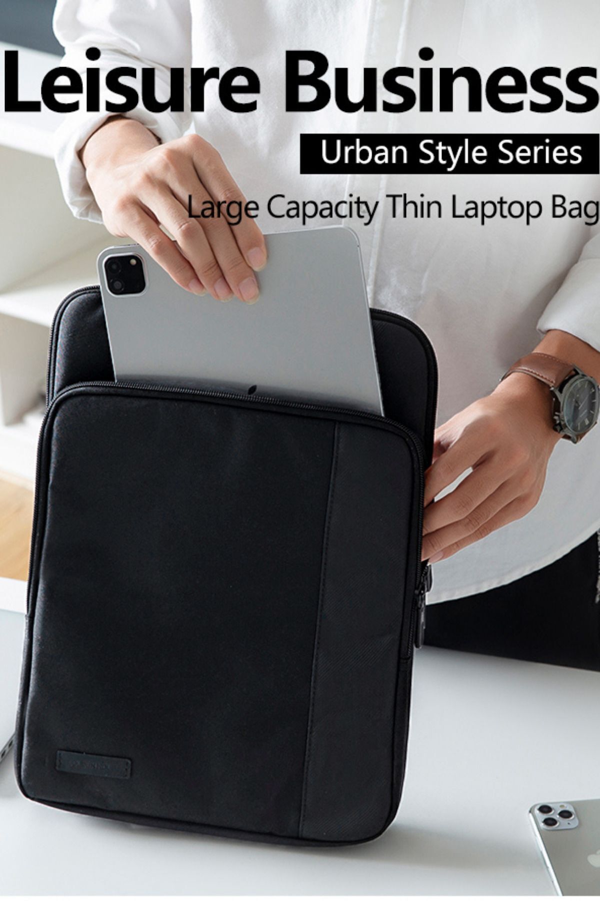 Golden Wolf  13,3" Iç Organizerli Suya Dayanıklı Laptop Çantası 6306-twill Pu Coating - Görsel 6