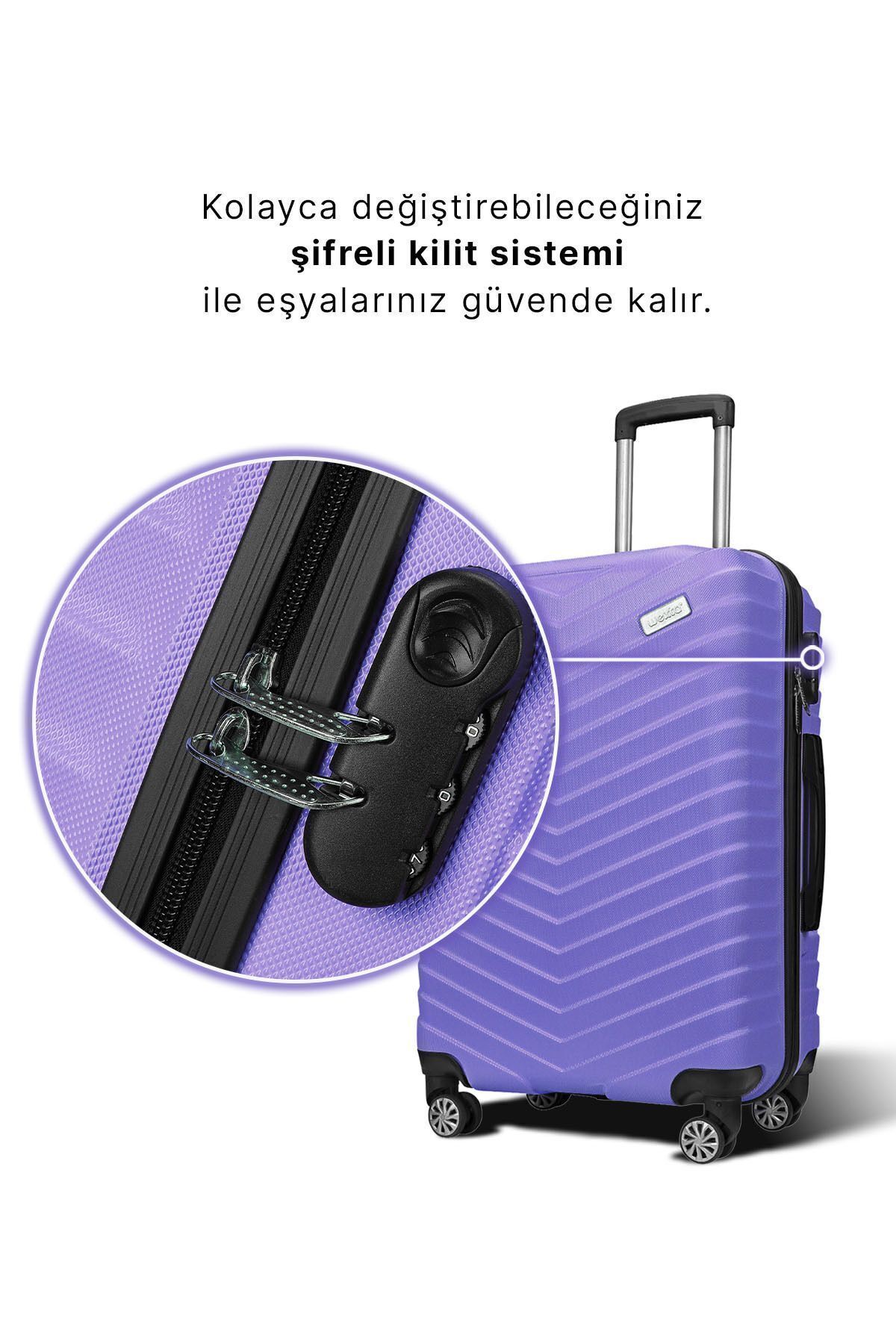 Wx-1001 Mor Büyük Boy Valiz