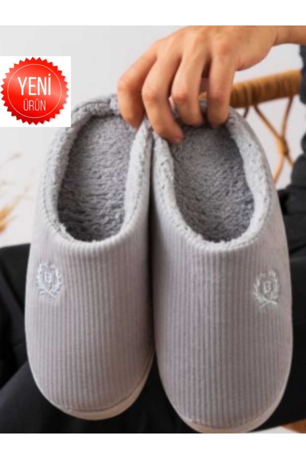  دمپایی‌های خانگی کرکی فصل جدید برای آقایان و خانم‌ها، زیره خزدار بی‌صدا، قابل شستشو