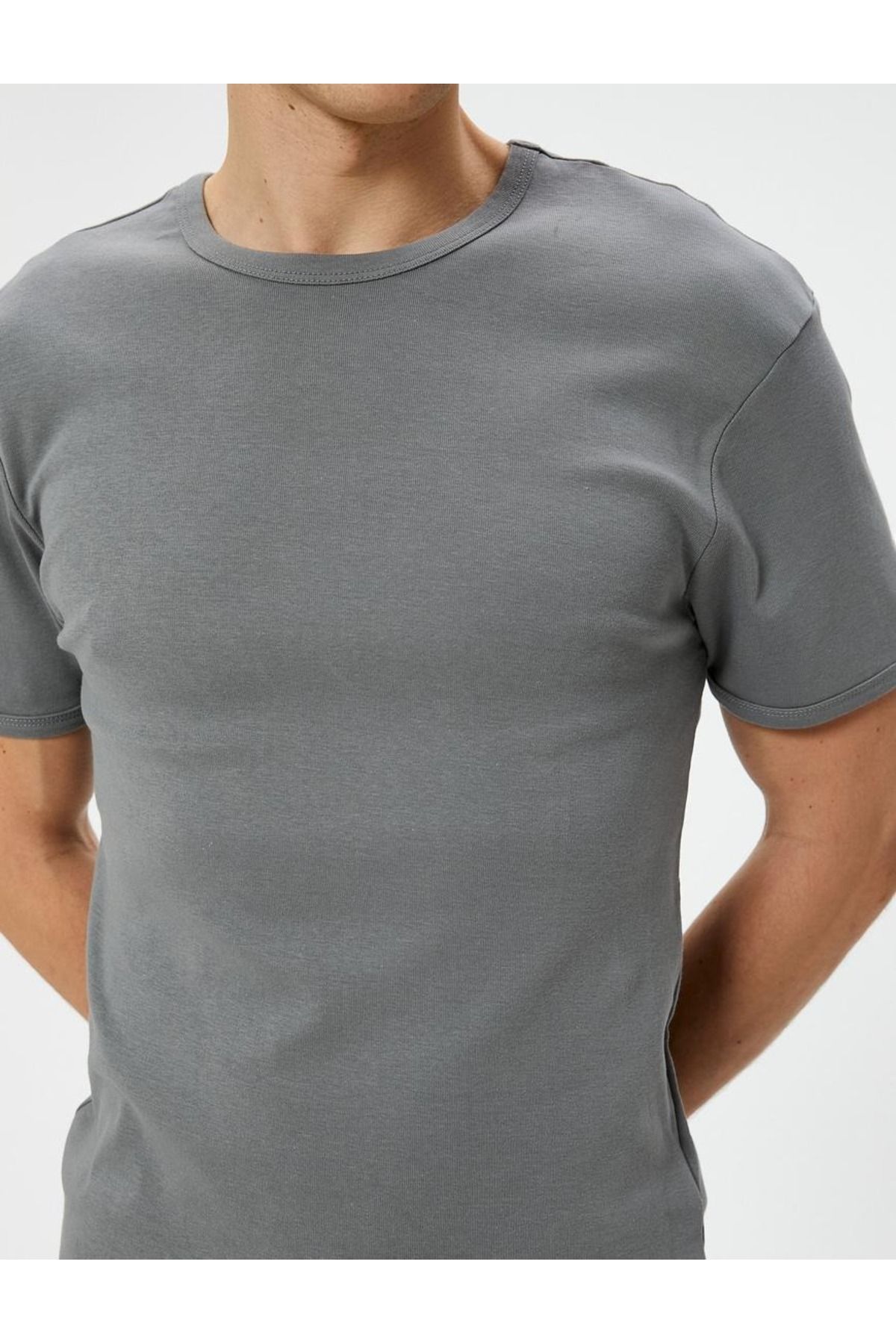 تیشرت مردانه خاکستری کوتون | SS0000000035838 اورجینال - تصویر 5