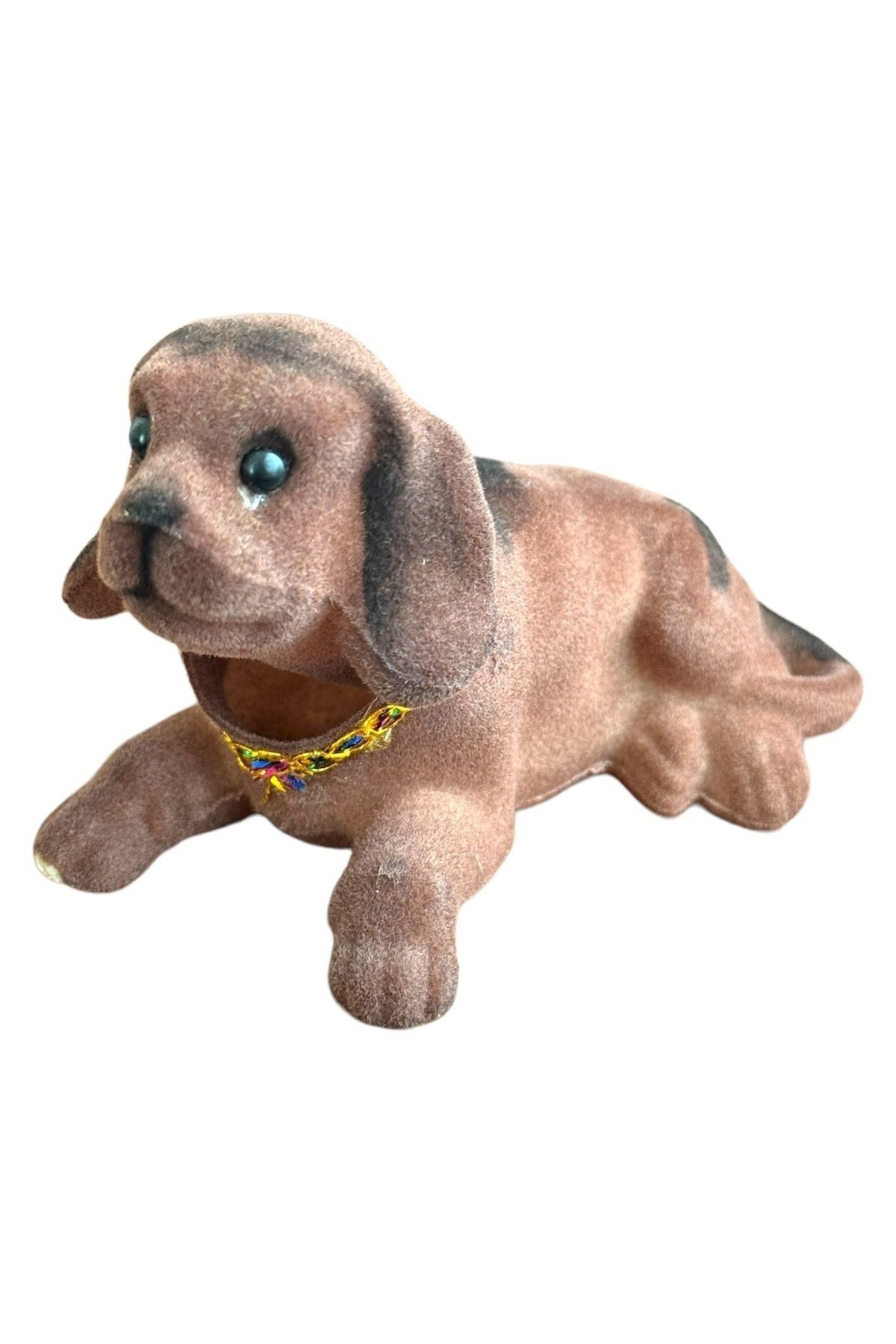 KAFA SALLAYAN KÖPEK ARABA SÜSÜ KOYU KAHVERENGİ RENK 14 CM 2