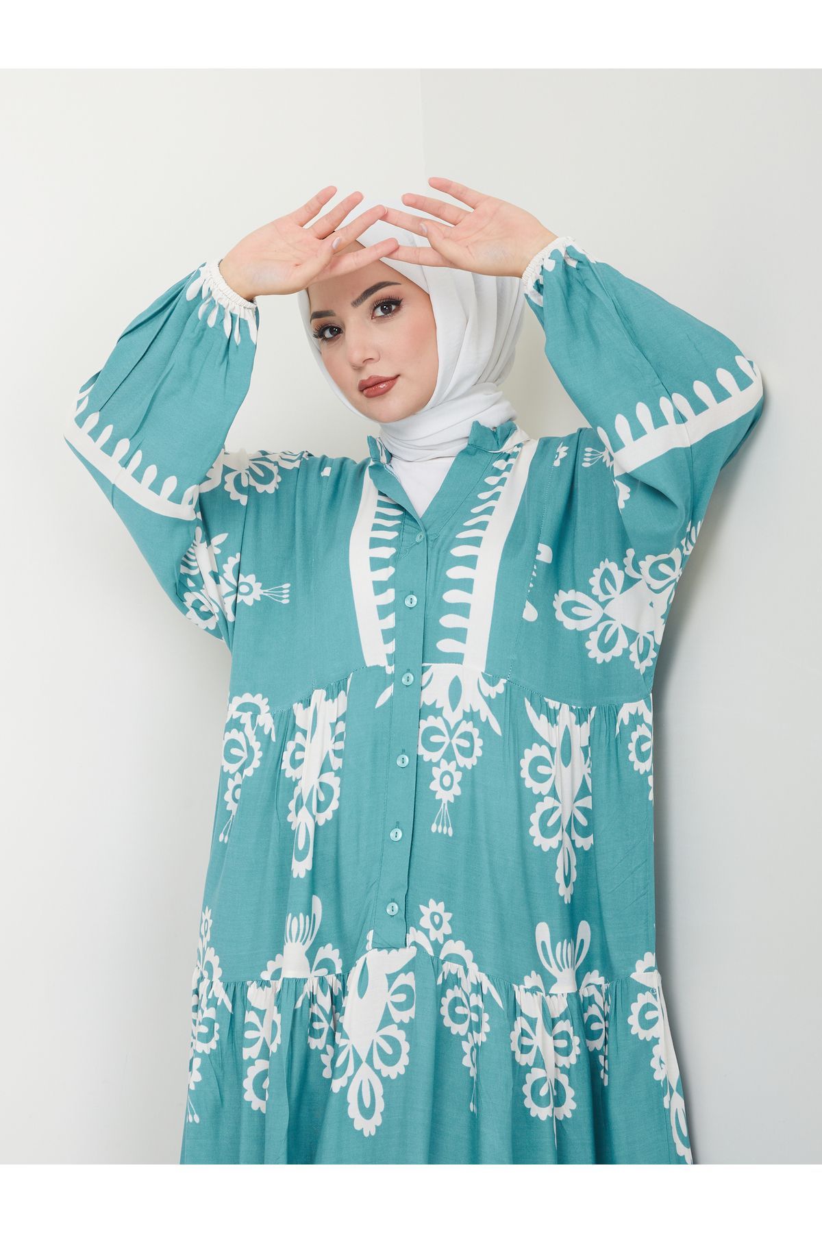 VOLT CLOTHİNG-Ethnisch gemustertes Damenkleid 5
