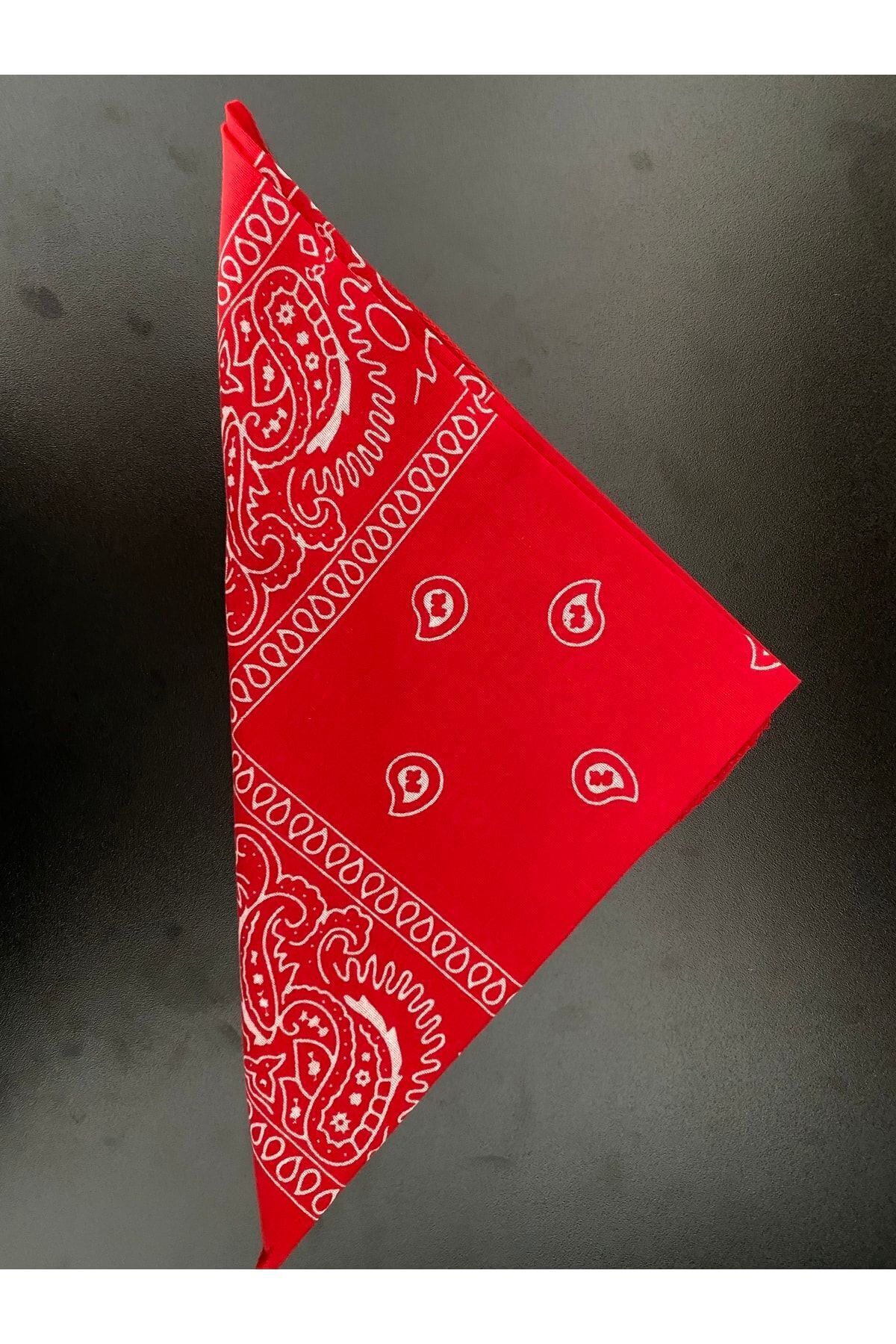 Etnik Desen Bandana Kırmızı 2