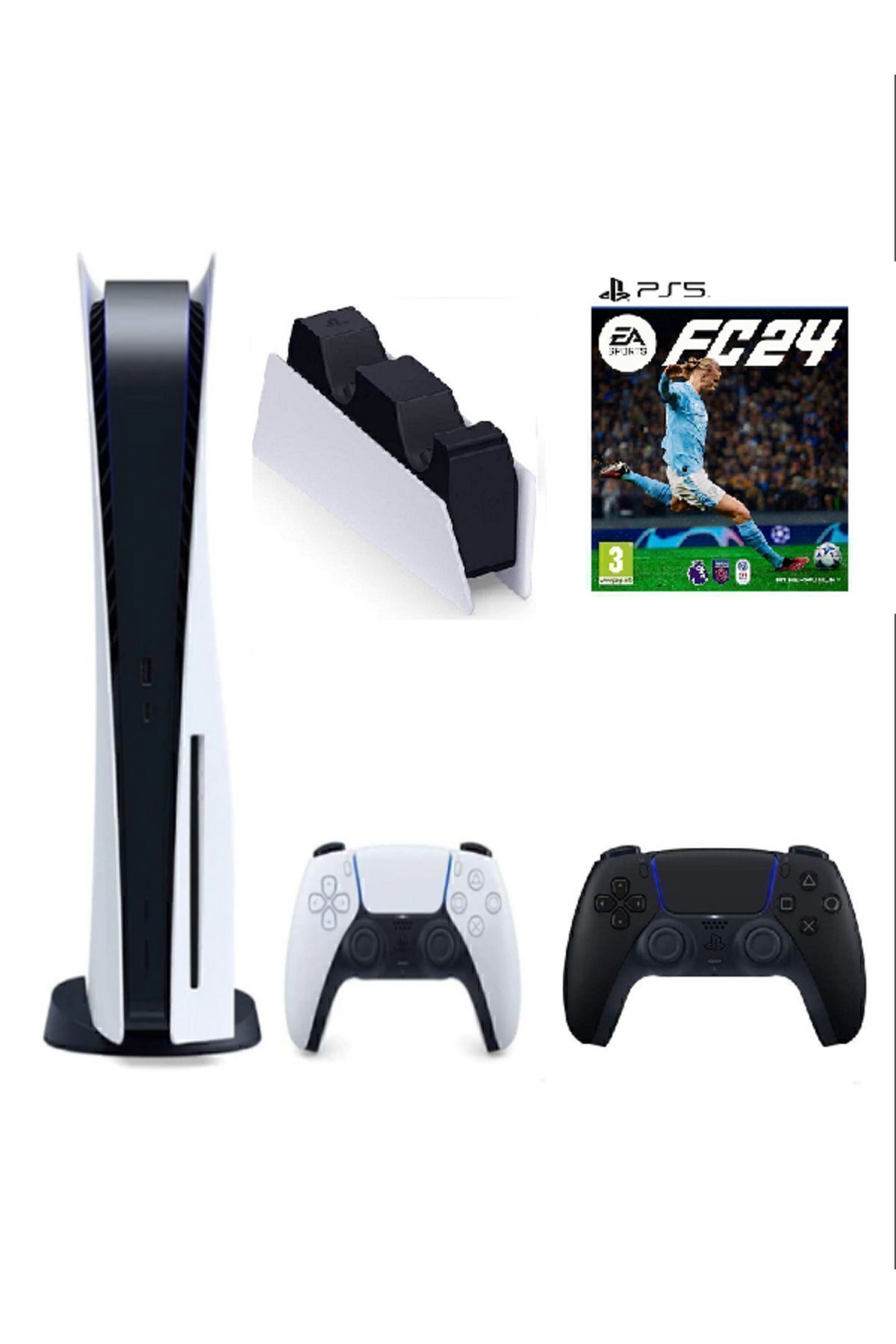 Sony Playstation 5 Standart Edition + 2. DualSense + Şarj Istasyonu + EA FC 24 (İthalatçı Garantili)