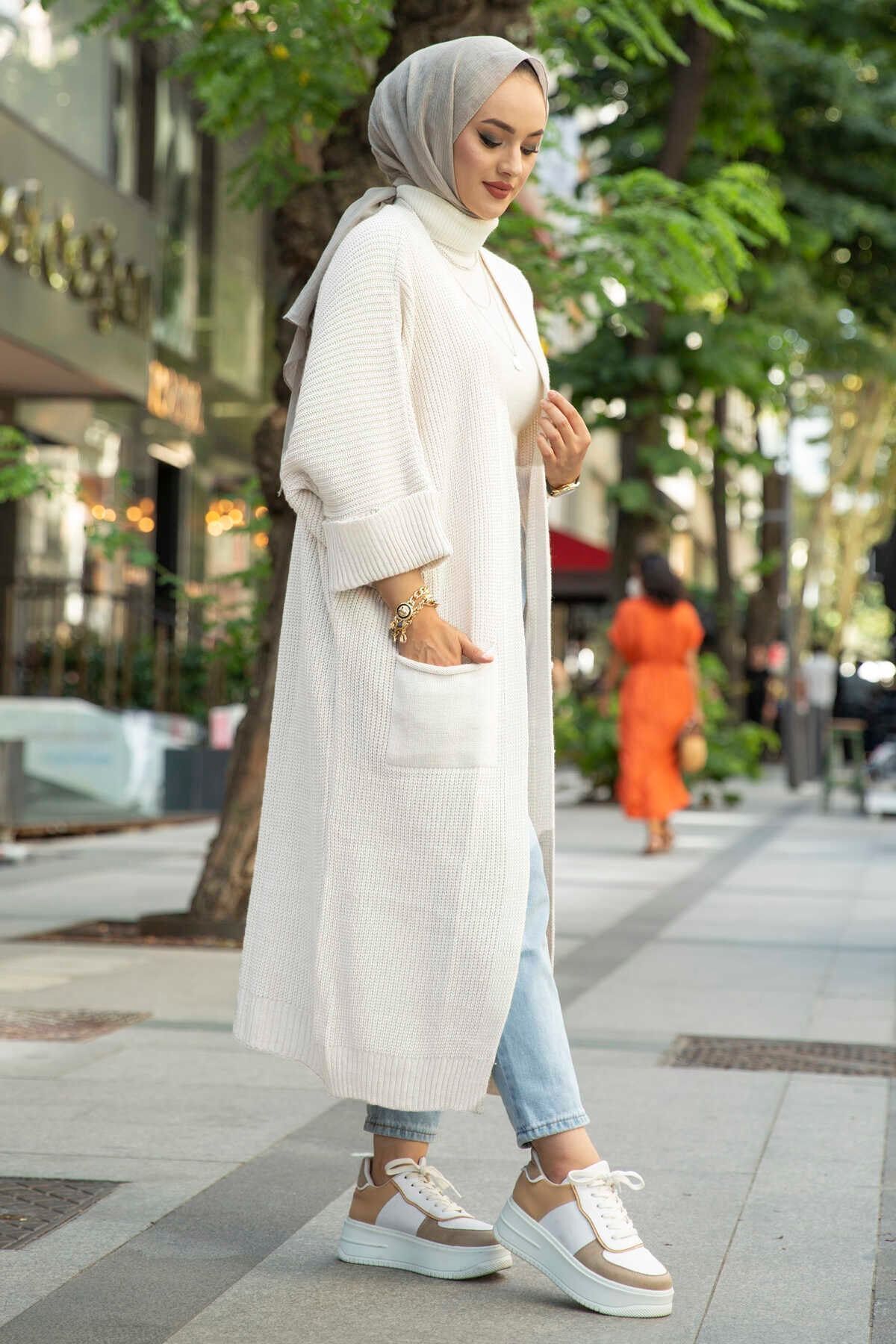 cardigan en maille pour femmes off white