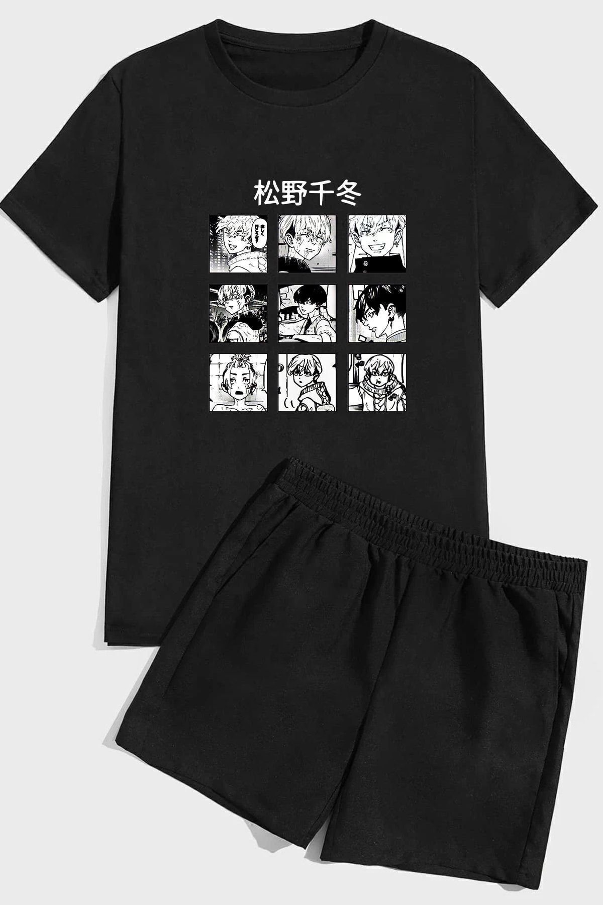 uyguntarz Zestaw Szortów Z Nadrukiem Kaneki Unisex - S/M