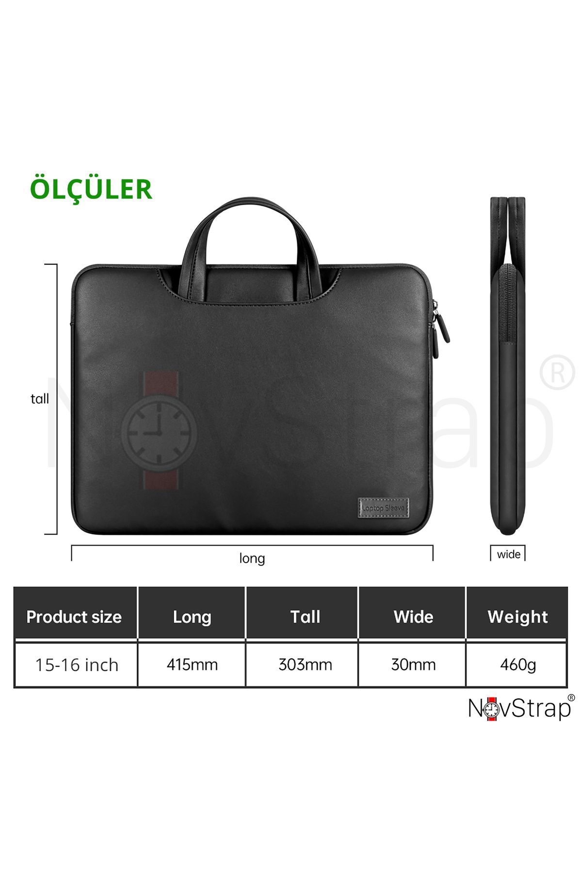 NovStrap-Pu Leather Bag Case Compatible with Apple MacBook Air 15 Inch M2 M3 M4 Chip A2941 A3114 A3241 2