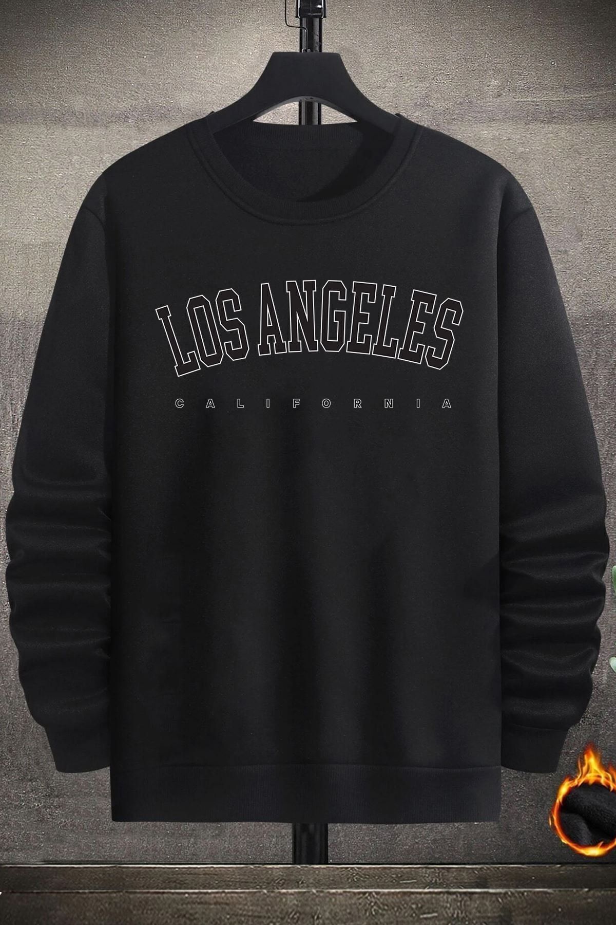 uyguntarz Unisex-Sweatshirt mit Rundhalsausschnitt und Los Angeles-Aufdruck