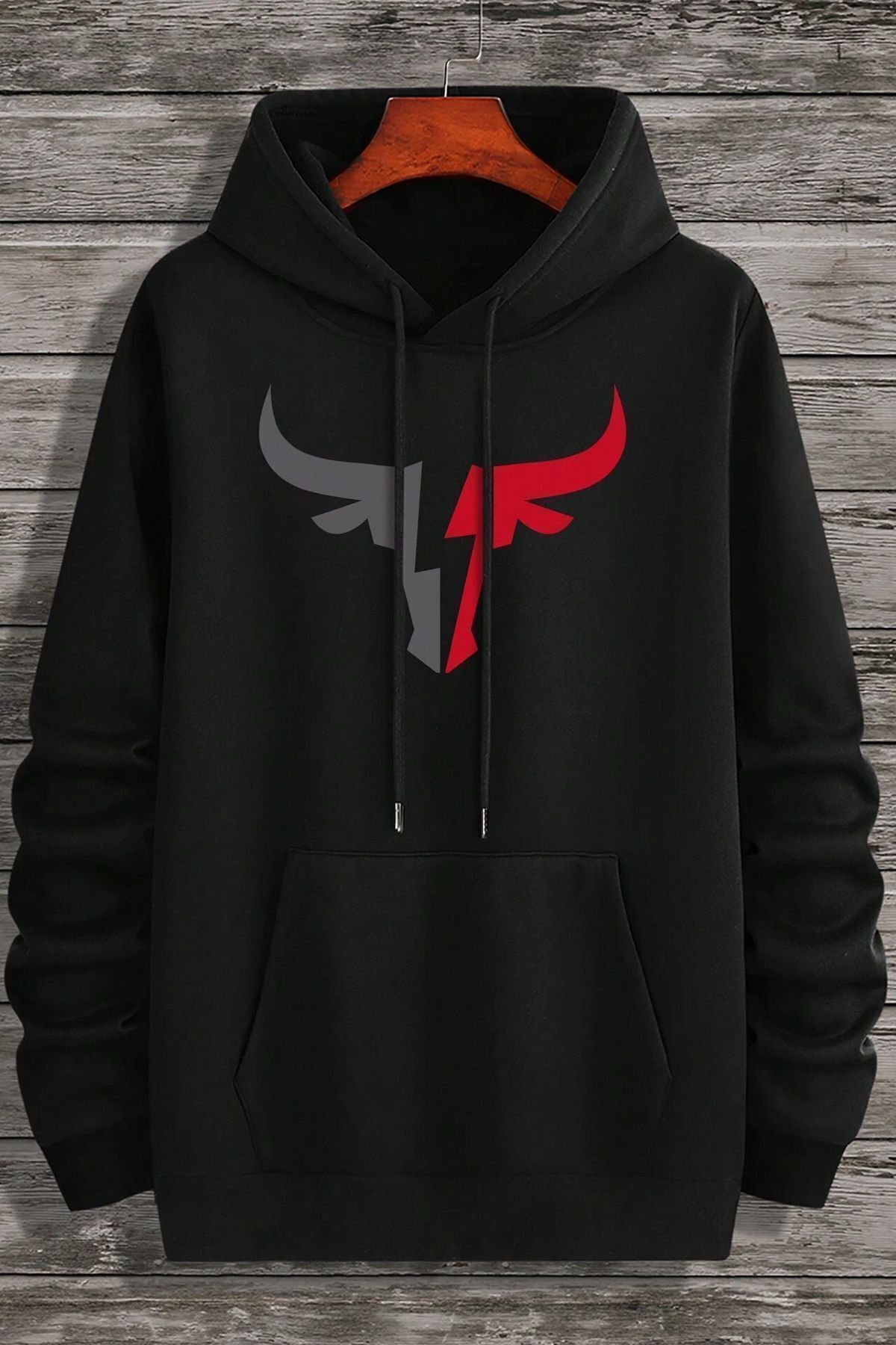 uyguntarz-Unisex oversize mikina - Bull Design Printed 2