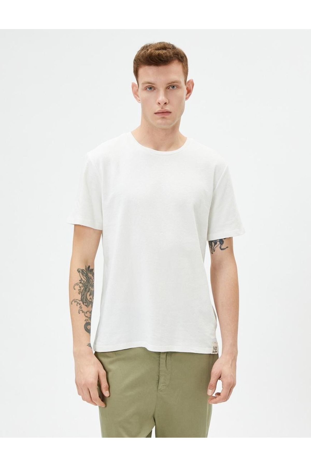 تیشرت مردانه سفید کوتون | SS0000000035785 اورجینال - تصویر 6