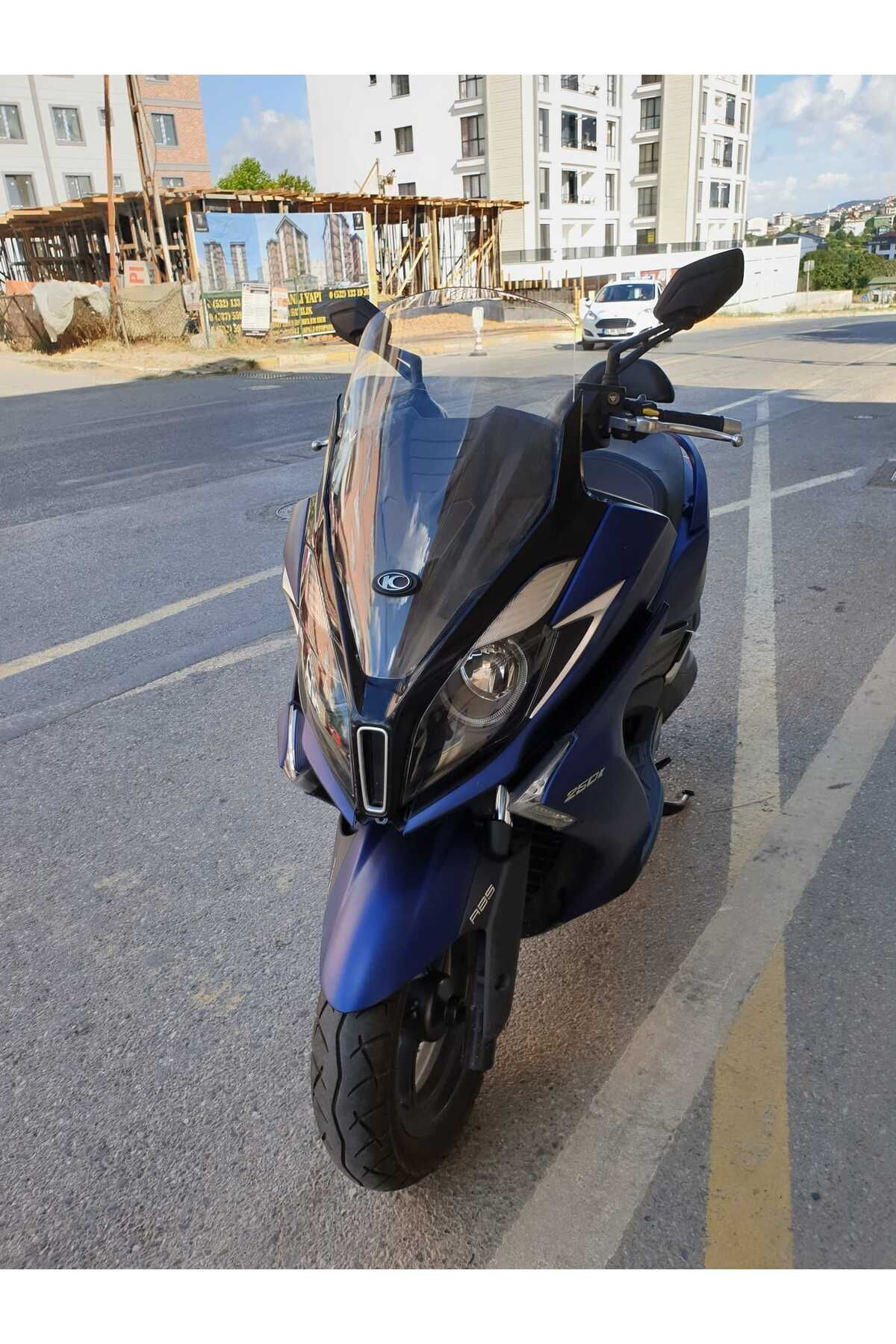 Kymco Downtown 250i Siperlik Ön Cam 2016 2025 Model 61cm Şeffaf Renkli 4mm UZUN CAM