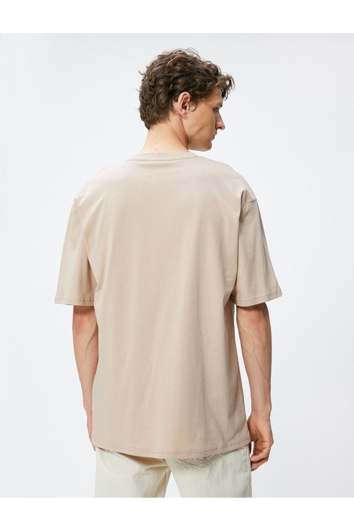 تیشرت مردانه خاکی کوتون | SS0000000037475 اورجینال - تصویر 4