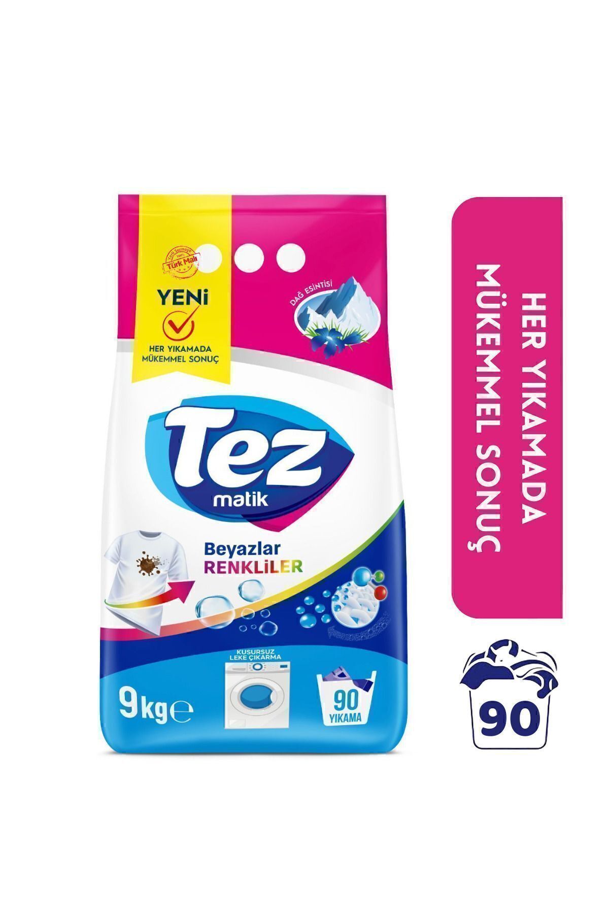 Toz Deterjan Renkliler Ve Beyazlar Için Derinlemesine Temizlik 9 Kg