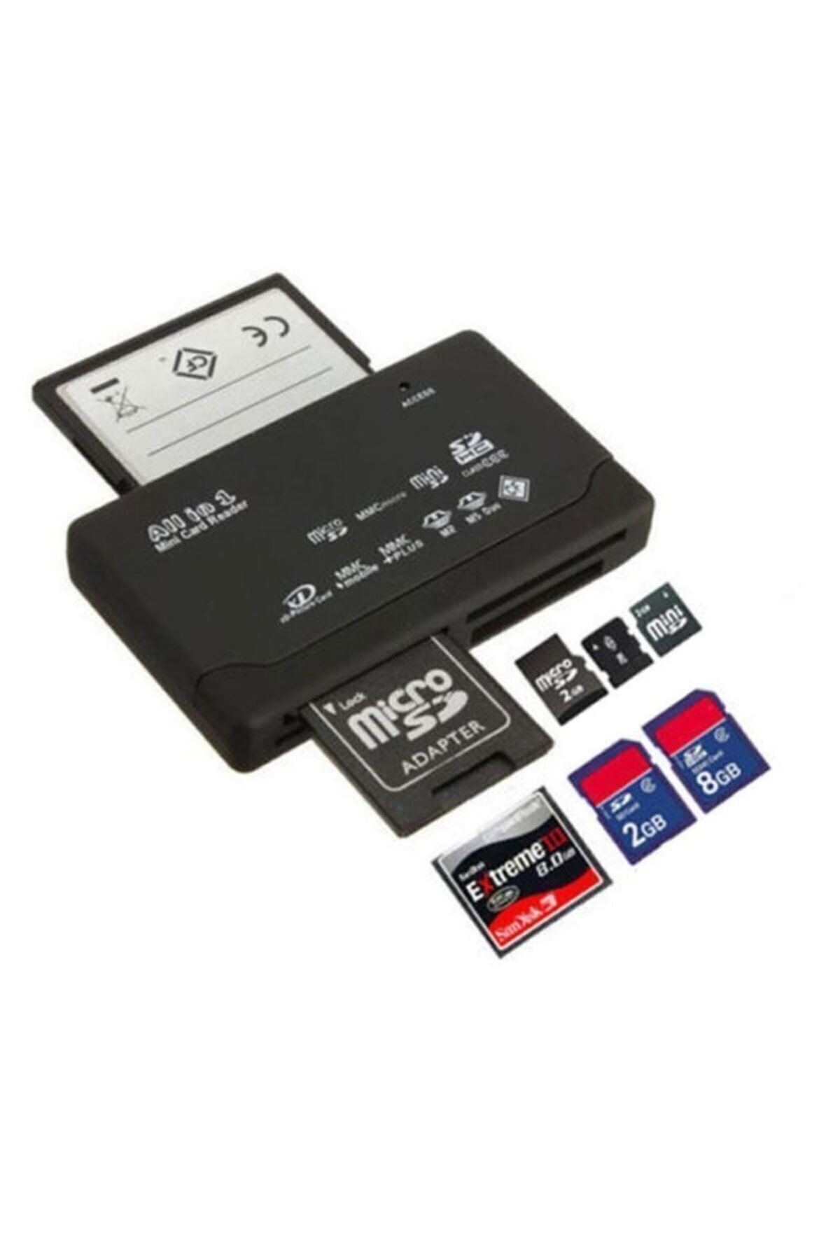 Kuvars-Multi Card Reader Compact Flash Cf Sd Mmc Cf Ms Multi Card Reader 3
