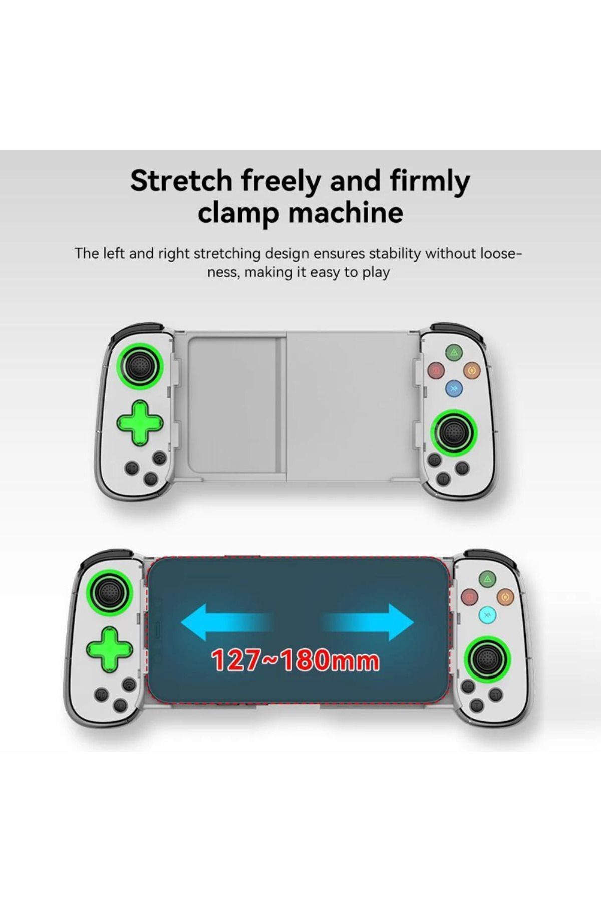 D7 Switch Kablosuz Oyunlar Kolu Denetleyici Teleskopik Cep Telefonu Gamepad Bluetooth Uyumlu 5.0 8