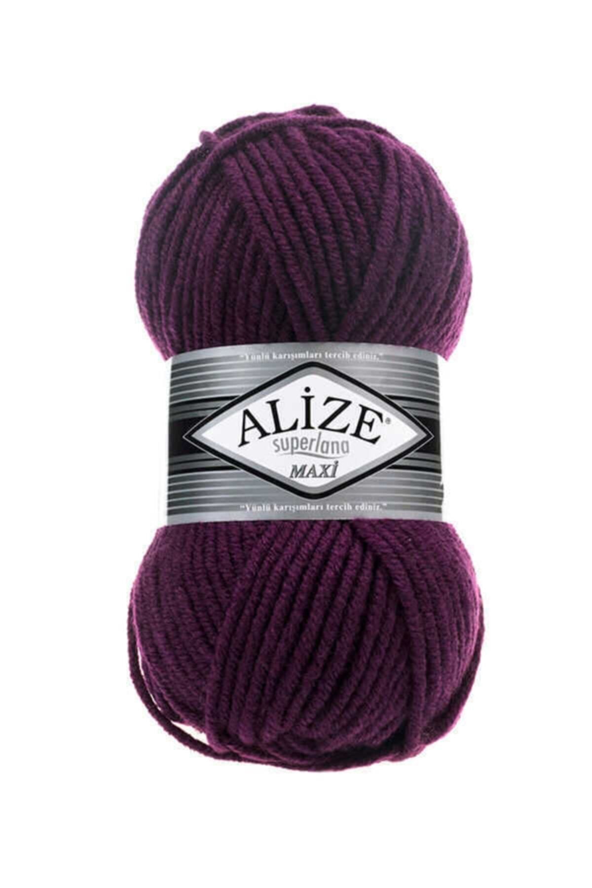5Pcs Superlana Maxi Damson 111 Thick Hand Knitting Rope Vest Cardigan Rope Scarf Beanie Sweater Yarn