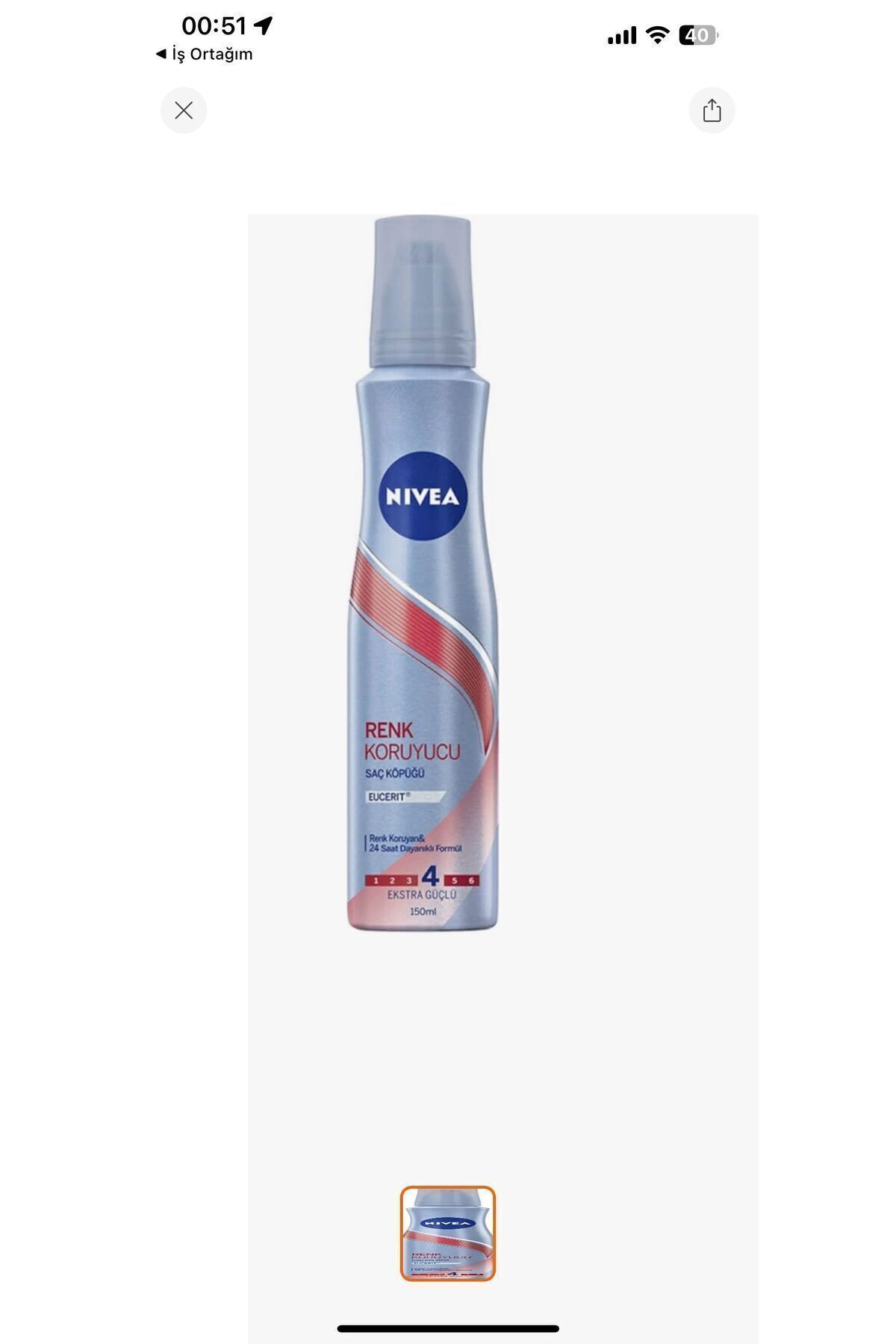 Renk koruyucu ekstra etkili saç köpüğü150 ml