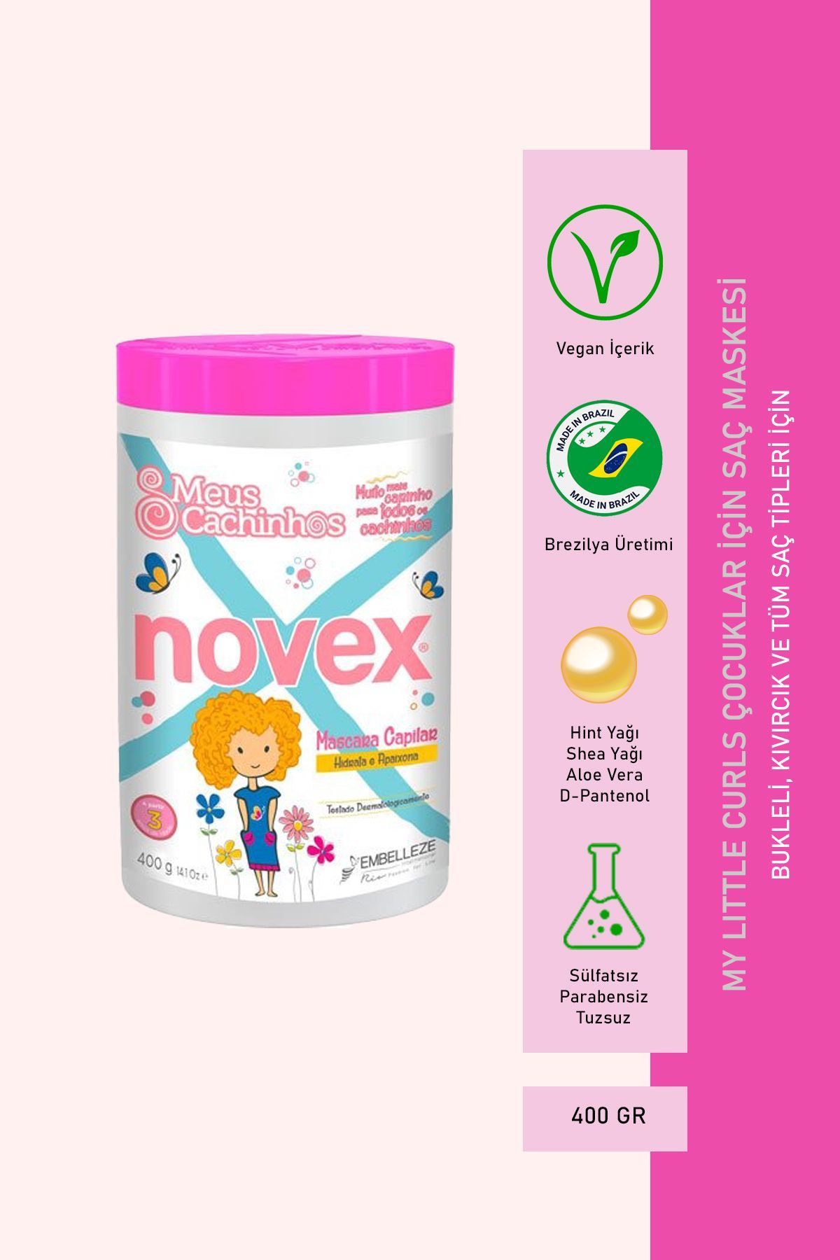 My Little Curls Çocuklar İçin Bukle Belirginleştirici Saç Maskesi 400g