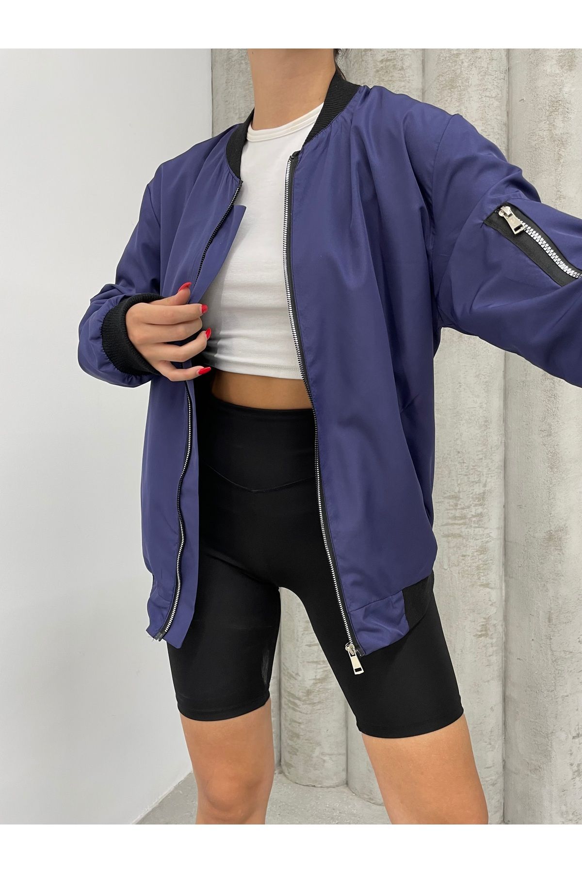 La Querta Kurtka Typu Bomber Unisex Oversize Kobieta - M
