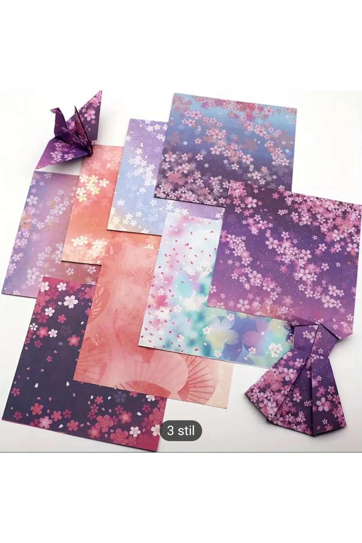 Meyra Accessories Origami Kağıdı Origami El Sanatları Renkli Origami Kağıdı Karikatür El Işi Kağıdı 15x15 72sayfa1ad