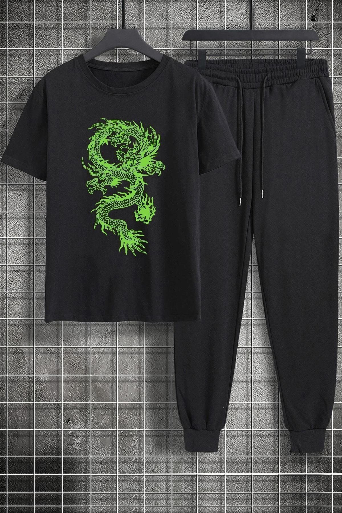 شلوار گرمکن  TSH-SIYAH-GREENDRAGON-ESH-DUZ