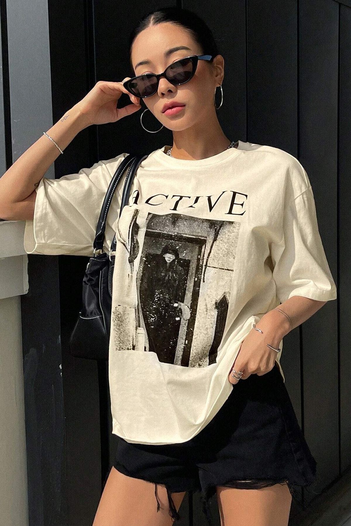 uyguntarz-Μπλουζάκι Unisex Active Printed Oversize 3