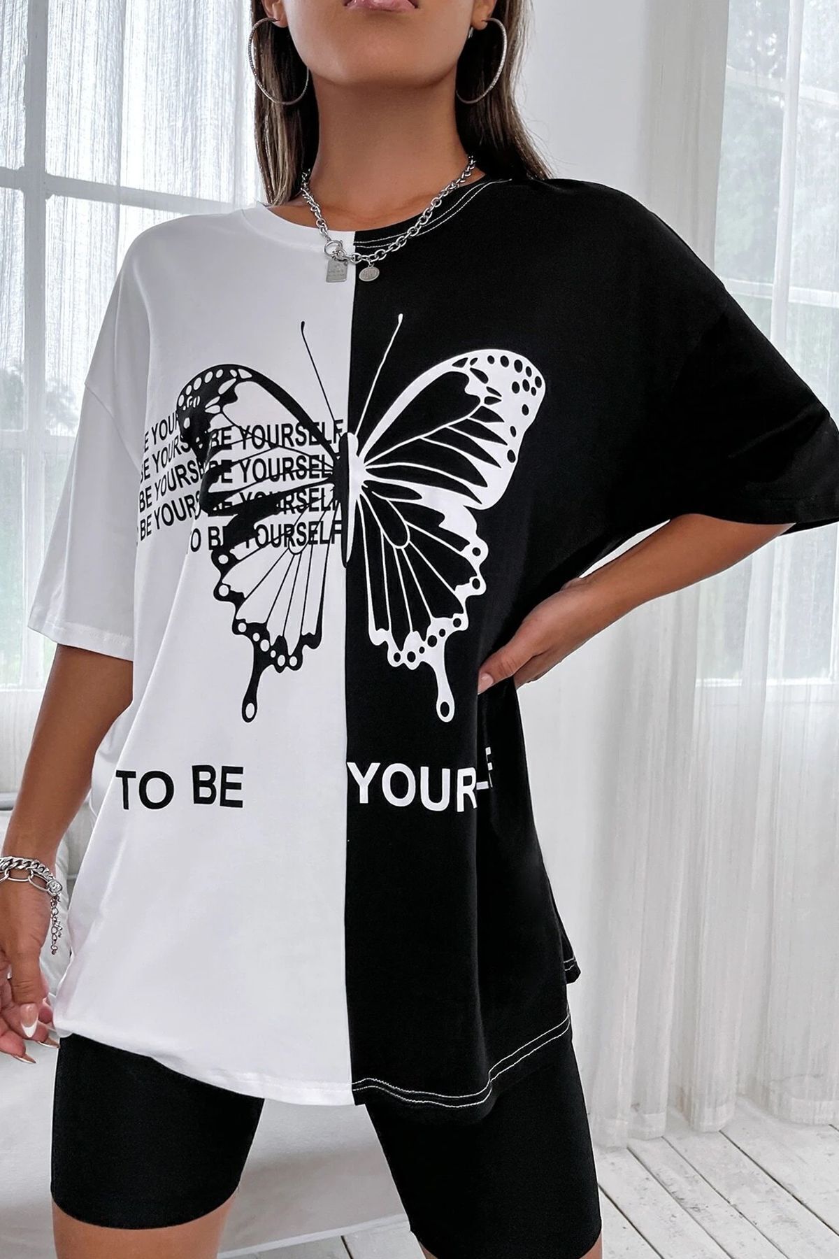 uyguntarz-Unisex T-Shirt mit Aufdruck „To Be Yourself“ 2