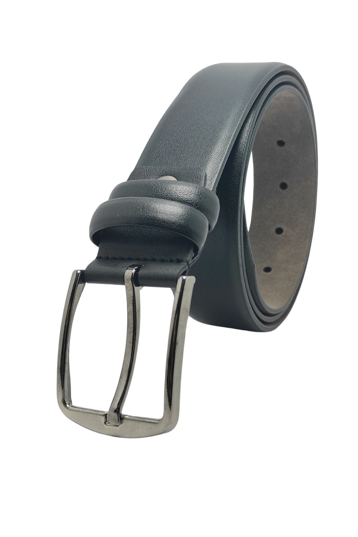 کمربند مردانه مشکی genuine leather company eds | 2 اورجینال - تصویر 2