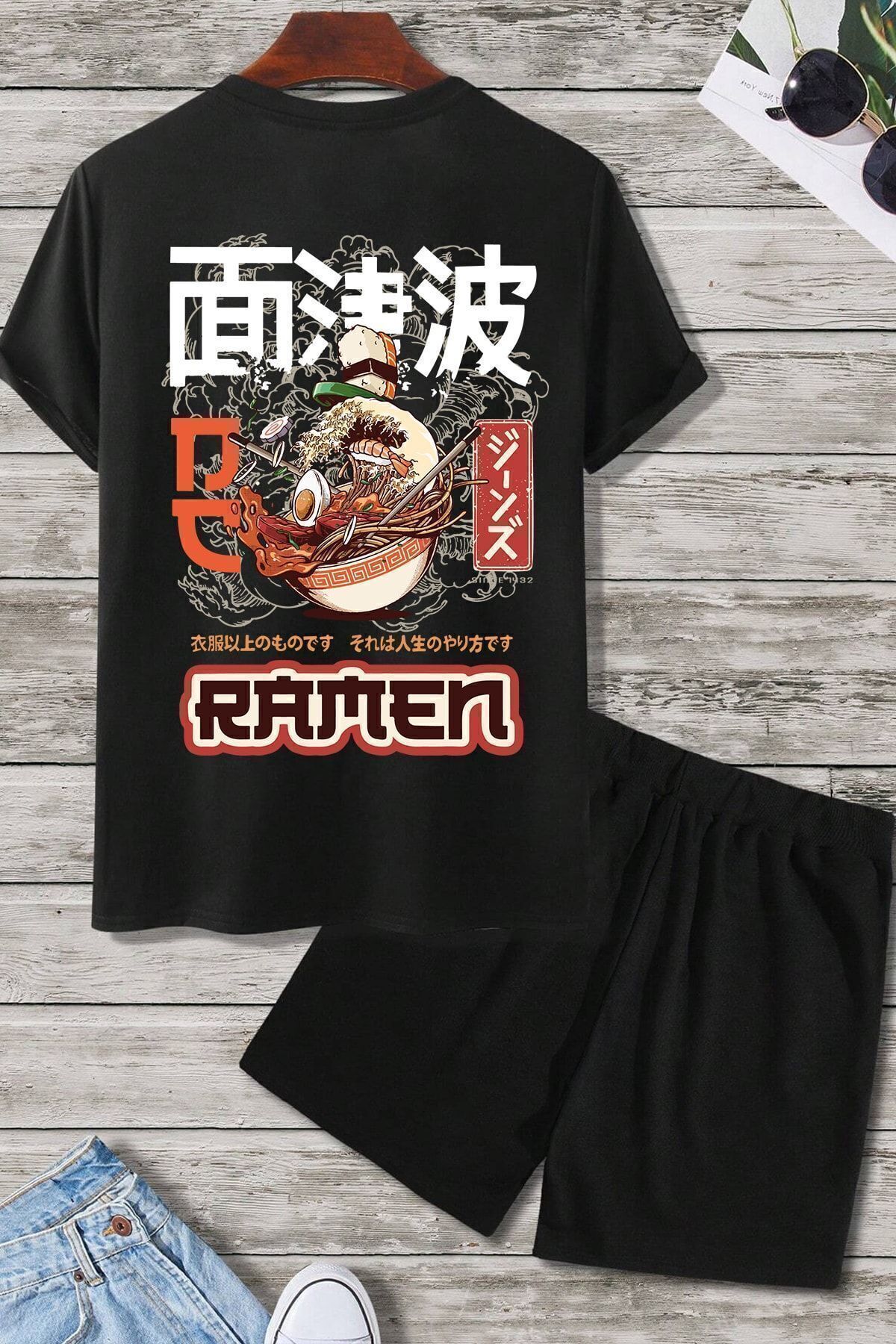 uyguntarz Shorts-set Mit Ramen-print für Jugend Unisex - L