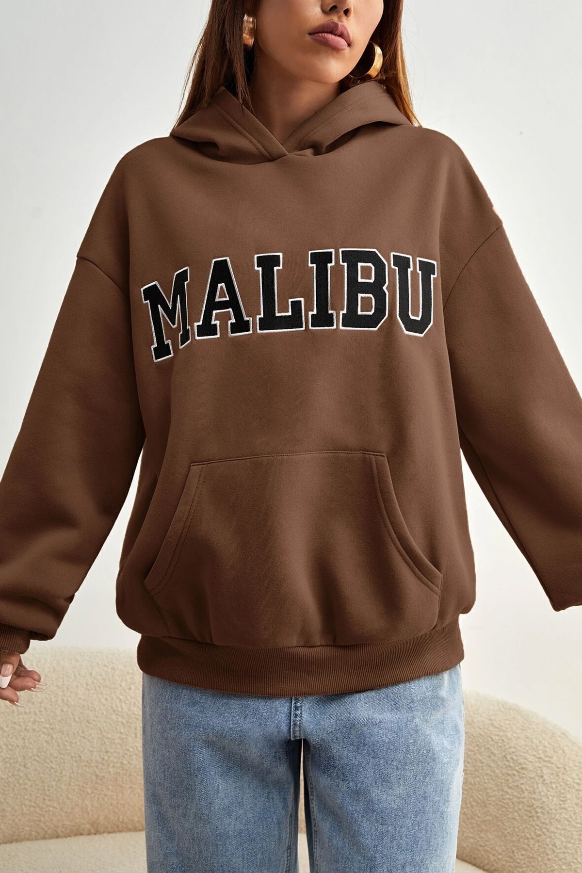 uyguntarz Bluza oversize unisex z nadrukiem Malibu