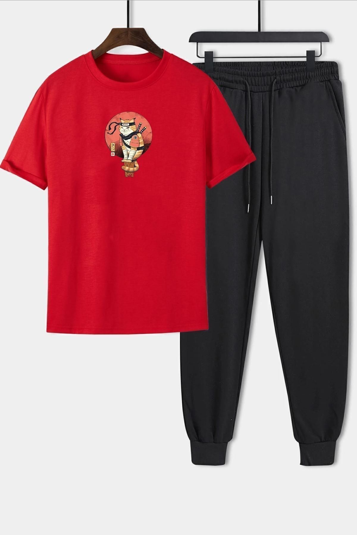 uyguntarz Σετ Γυμναστικής 2 Τεμαχίων Unisex Shinobi Printed für Adult Unisex - XL
