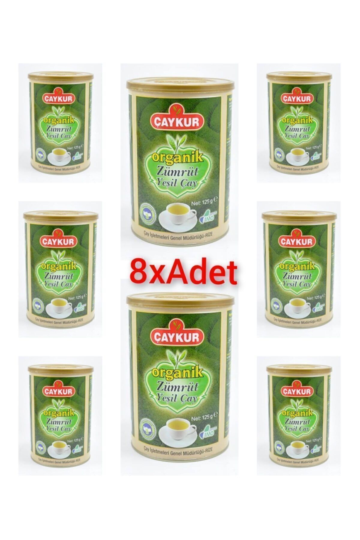 Çaykur 8xadet Organik Zümrüt Yeşil Çay 125gr (silindir Kutu)