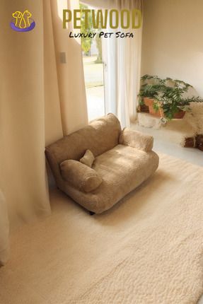 petwood Yıkanabilir Ultra Yumuşak Lüks Kedi Köpek Koltuğu Lüks Peluş Kedi Köp...