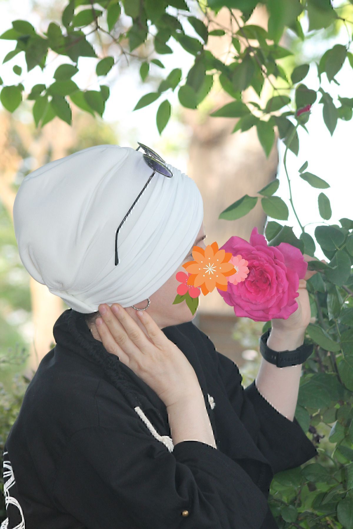NpyBone Tekstil-Filled Ecru Drape Outer Bonnet 3