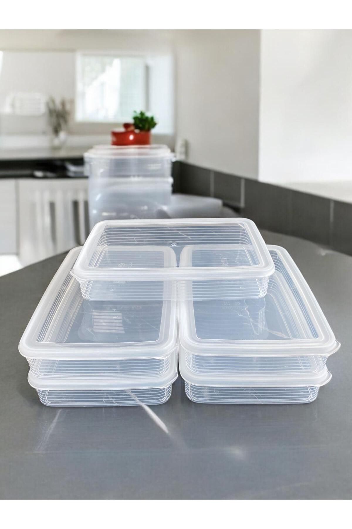 NEED BOX-2.5 Liter Medium Size Set of 5 - Food Storage Container, Transparent 2