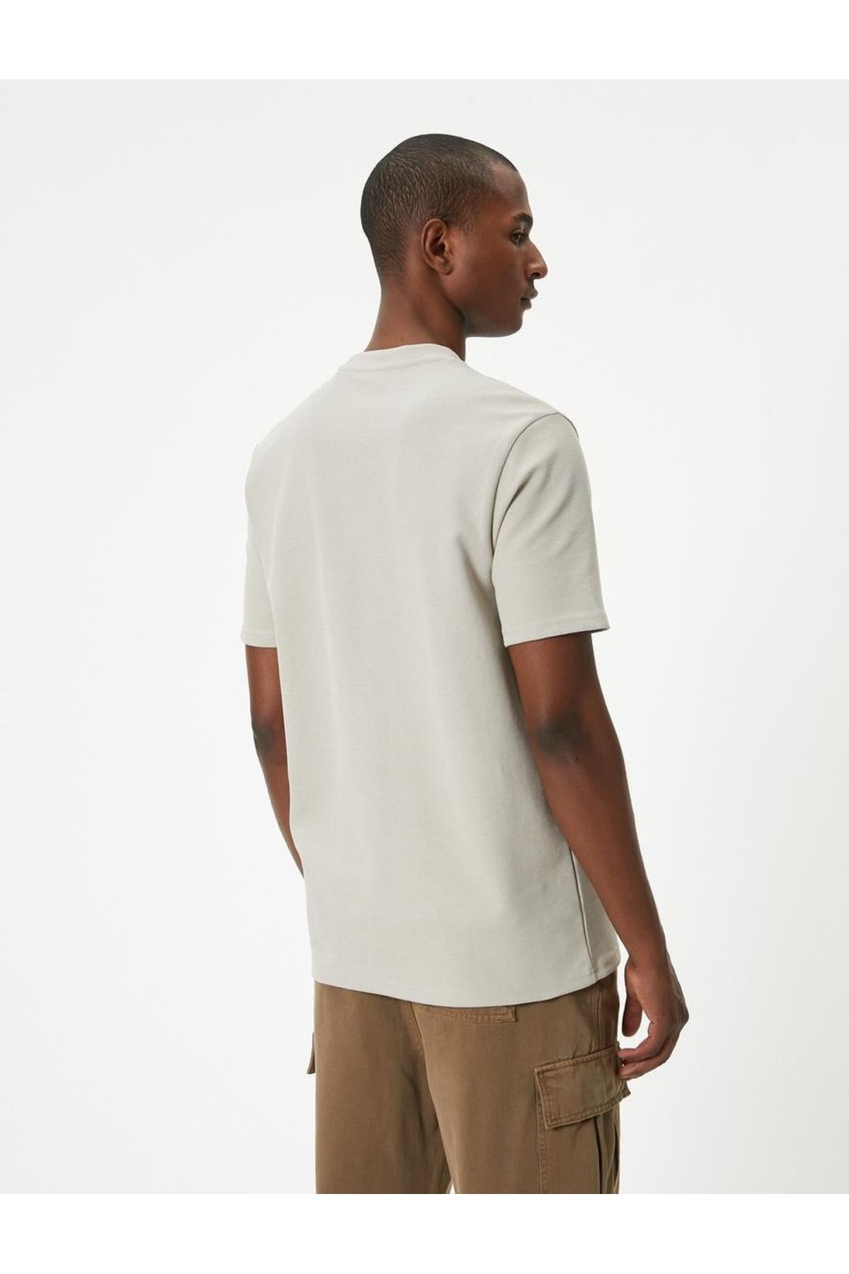 تیشرت مردانه بژ کوتون | SS0000000035843 اورجینال - تصویر 4