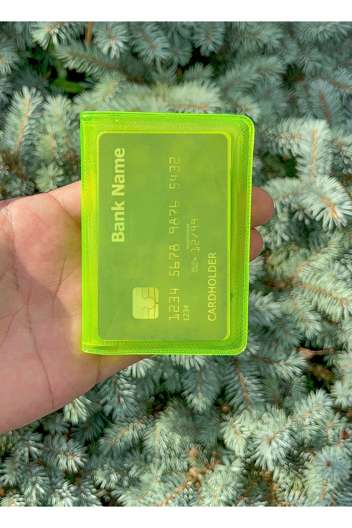 Gempo-Neon Unisex Transparent Wallet Practical Wallet with Card Holder 7