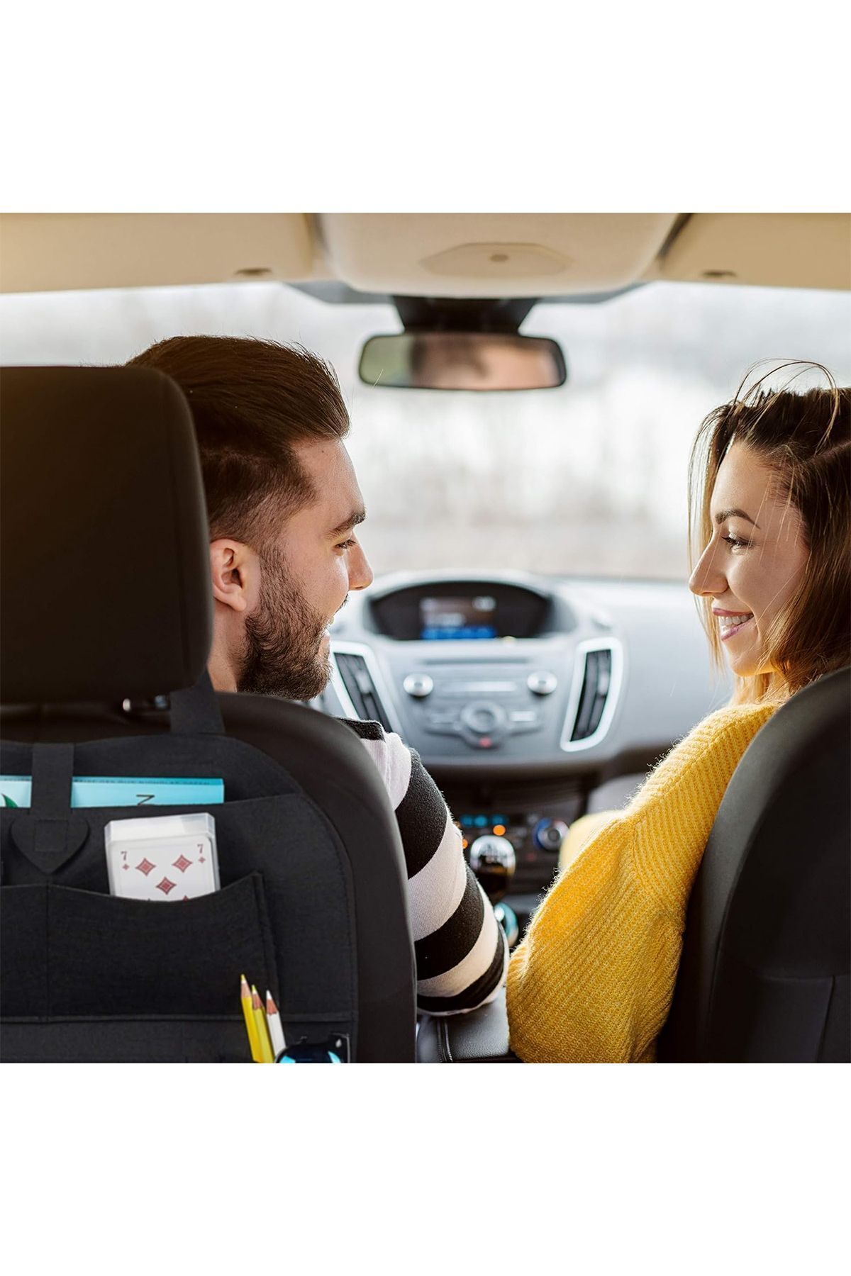 HASBY Araba Koltuk Arkası Eşya Düzenleyici Araç Organizeri Telefon Tutucu Koruyucu Kılıfı Organizer Çanta fotoğrafı 2 (önizleme)