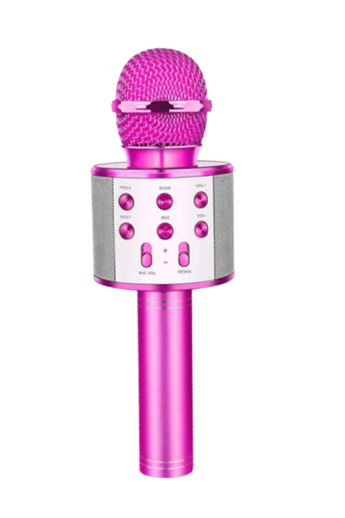 Kablosuz Karaoke Mikrafon Bluetooth Mp3 Çalar Sd-usb-aux Girişli